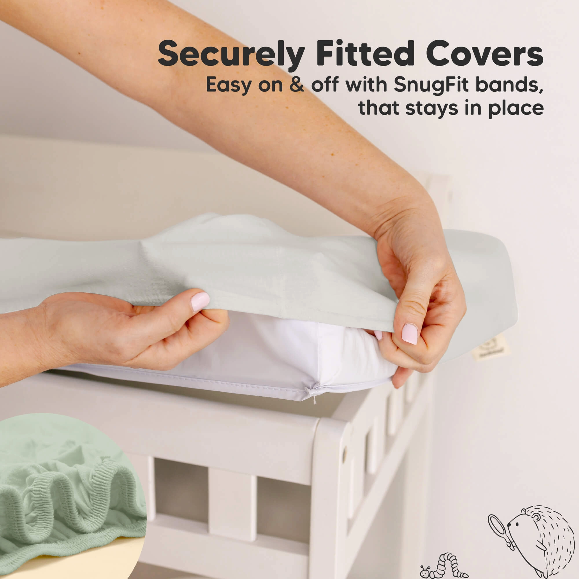2-Pack Isla Changing Pad Covers (Sage)