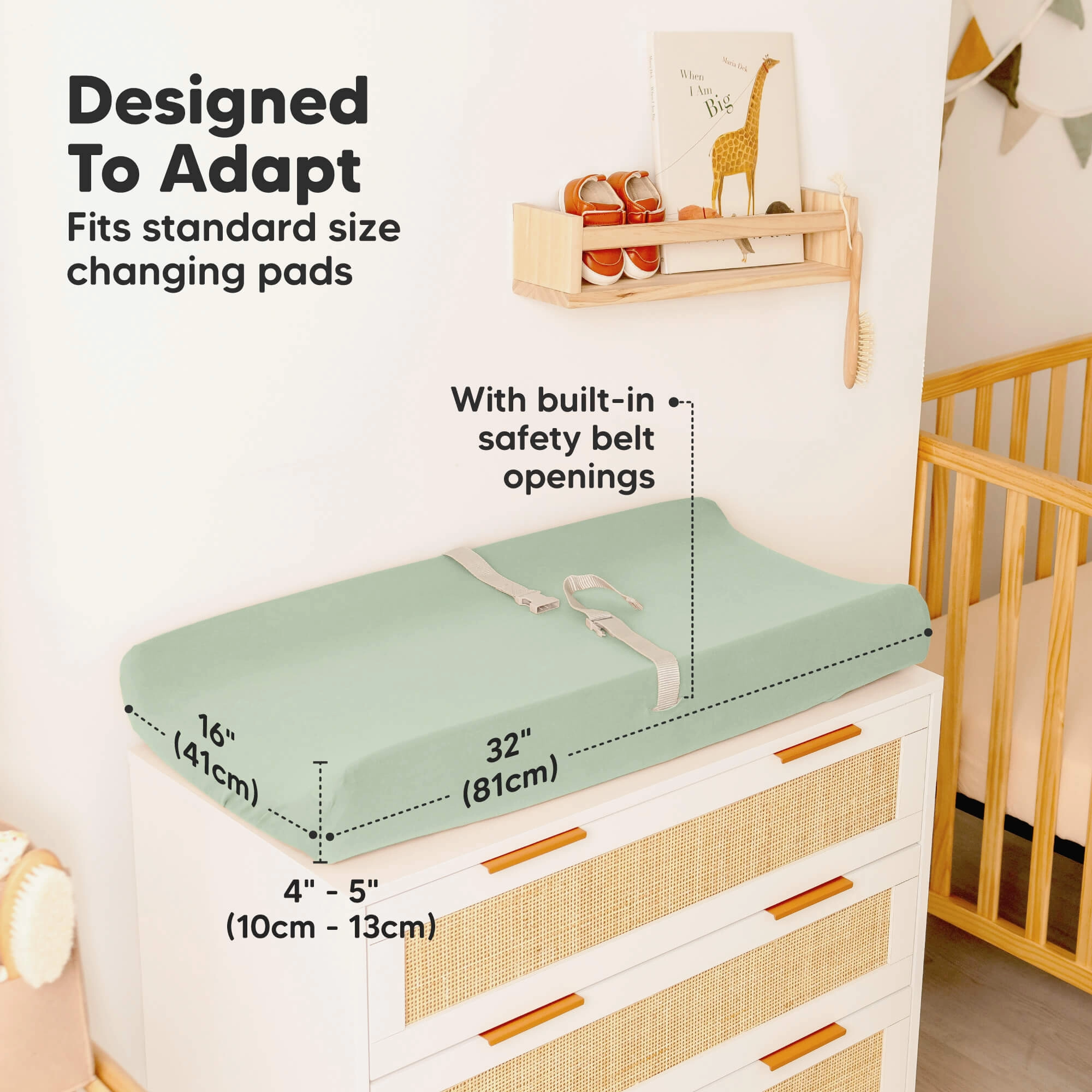 2-Pack Isla Changing Pad Covers (Sage)
