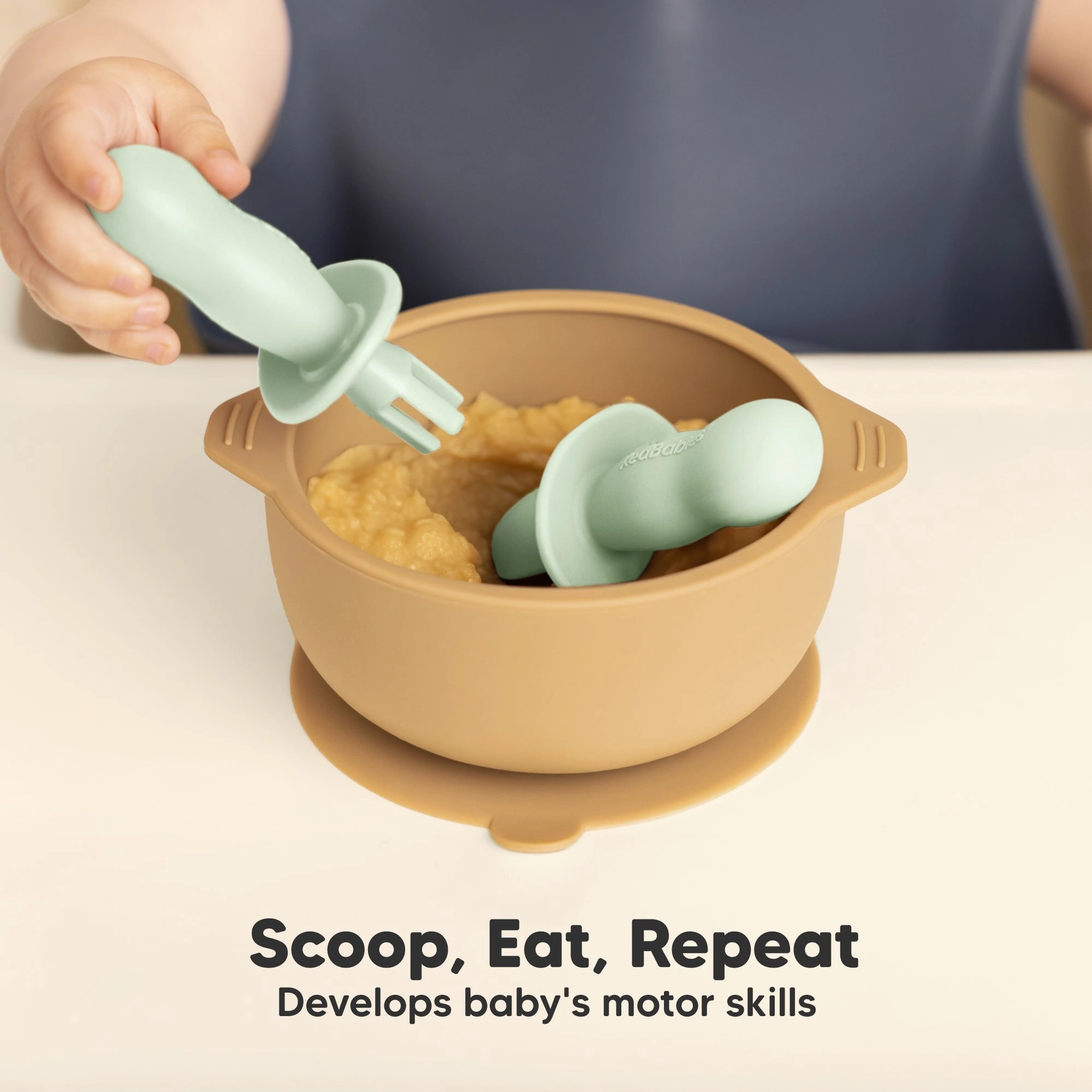 2-Sets Lil’ Prep Baby Fork & Spoon (Mellow)
