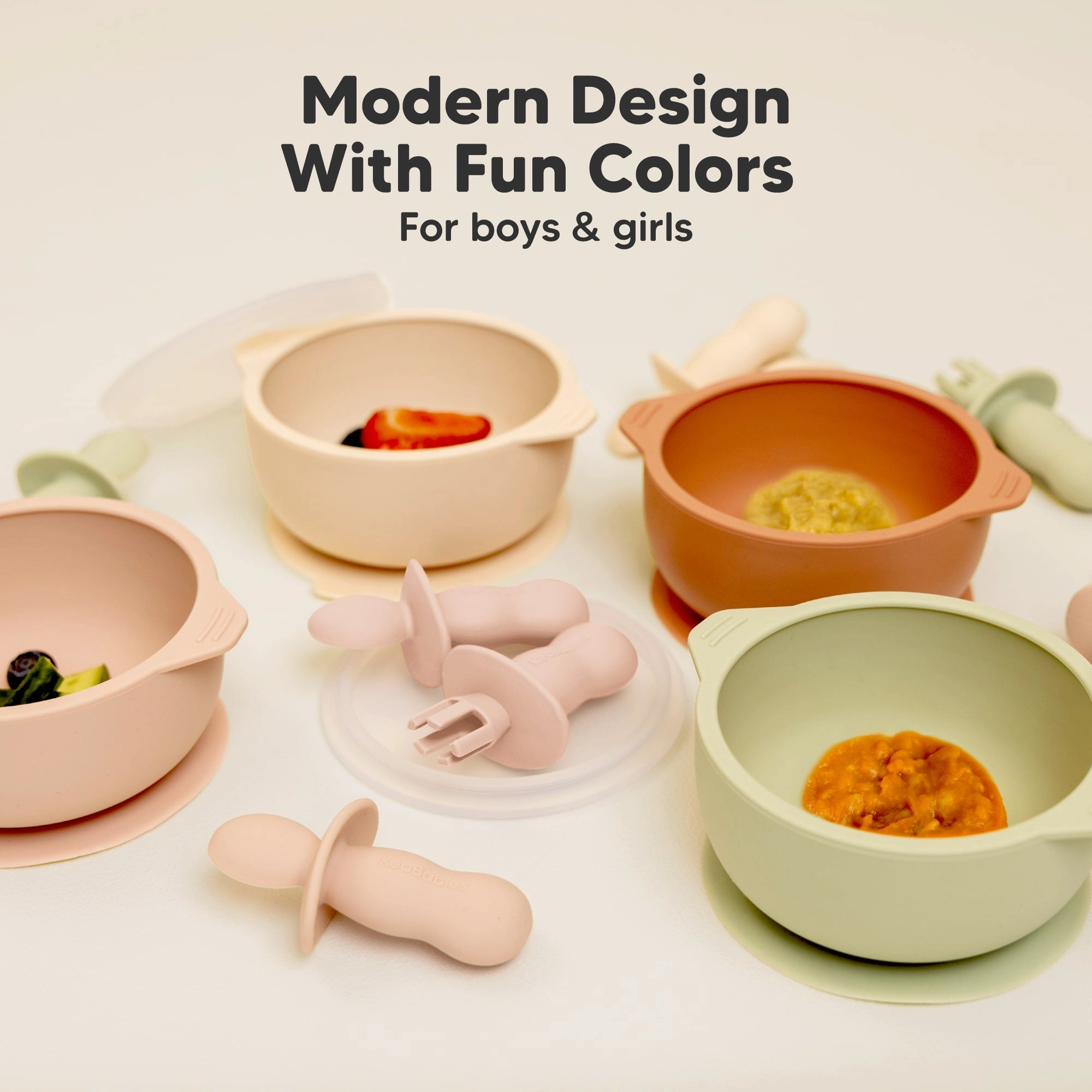 2-Sets Lil’ Prep Baby Fork & Spoon (Mellow)