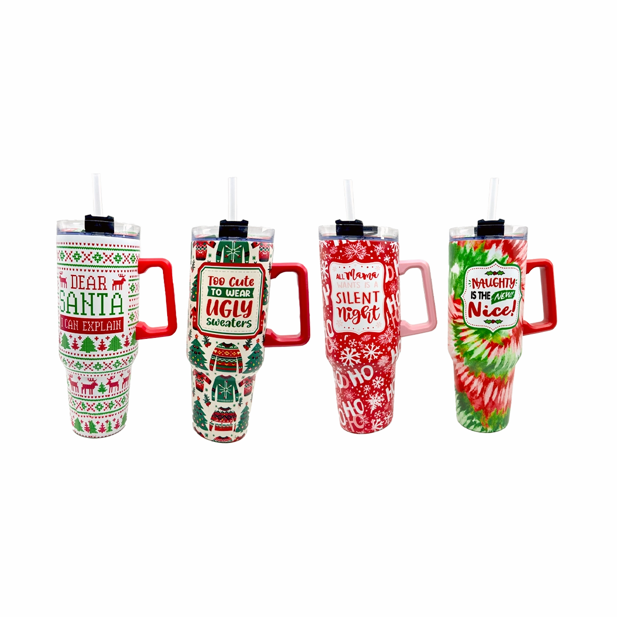 40 oz Stainless-Steel Insulated Seasonal Cups - 12 Pieces Per Retail Ready Display 88572