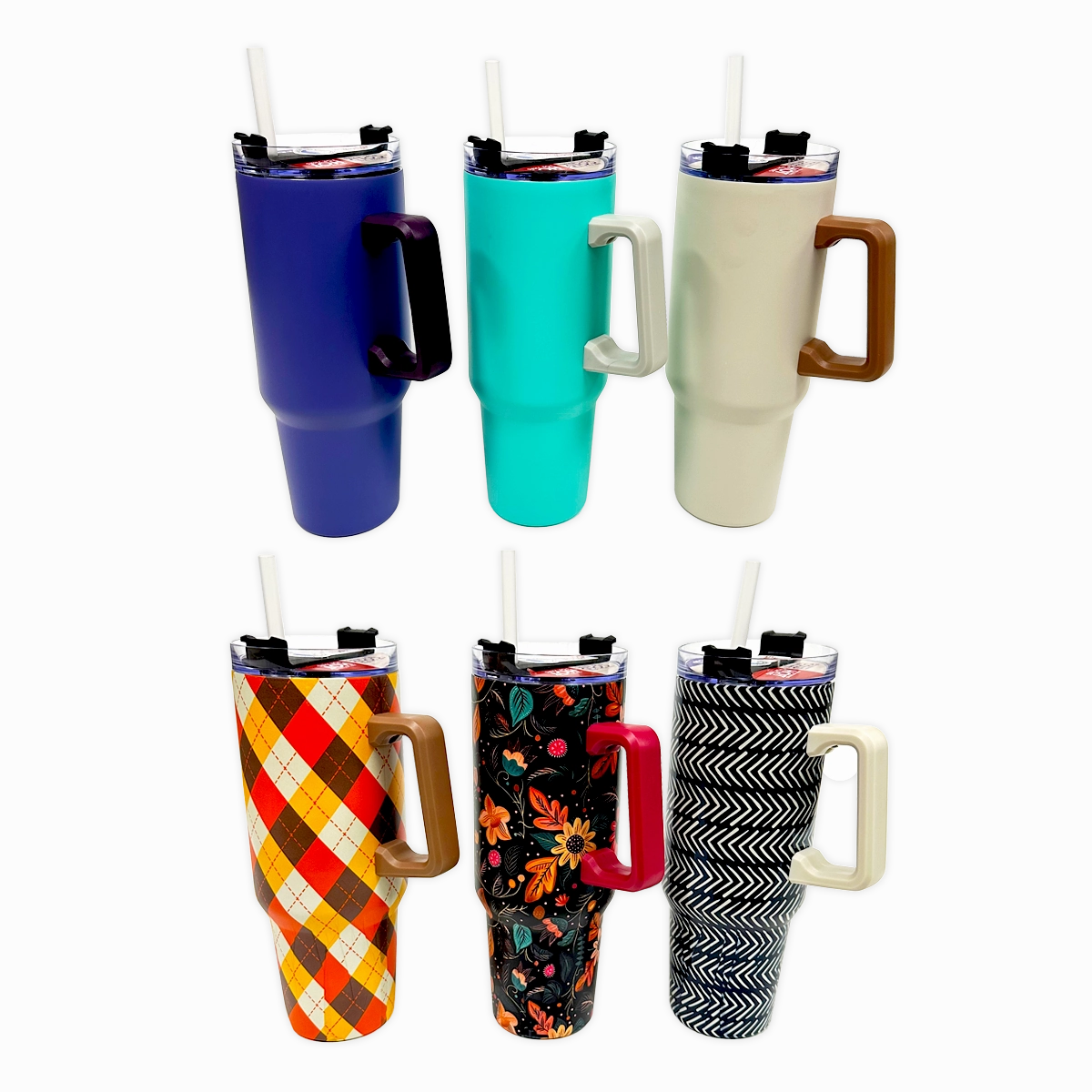 40 oz Stainless-Steel Insulated Seasonal Cups - 15 Pieces Per Retail Ready Display 88571