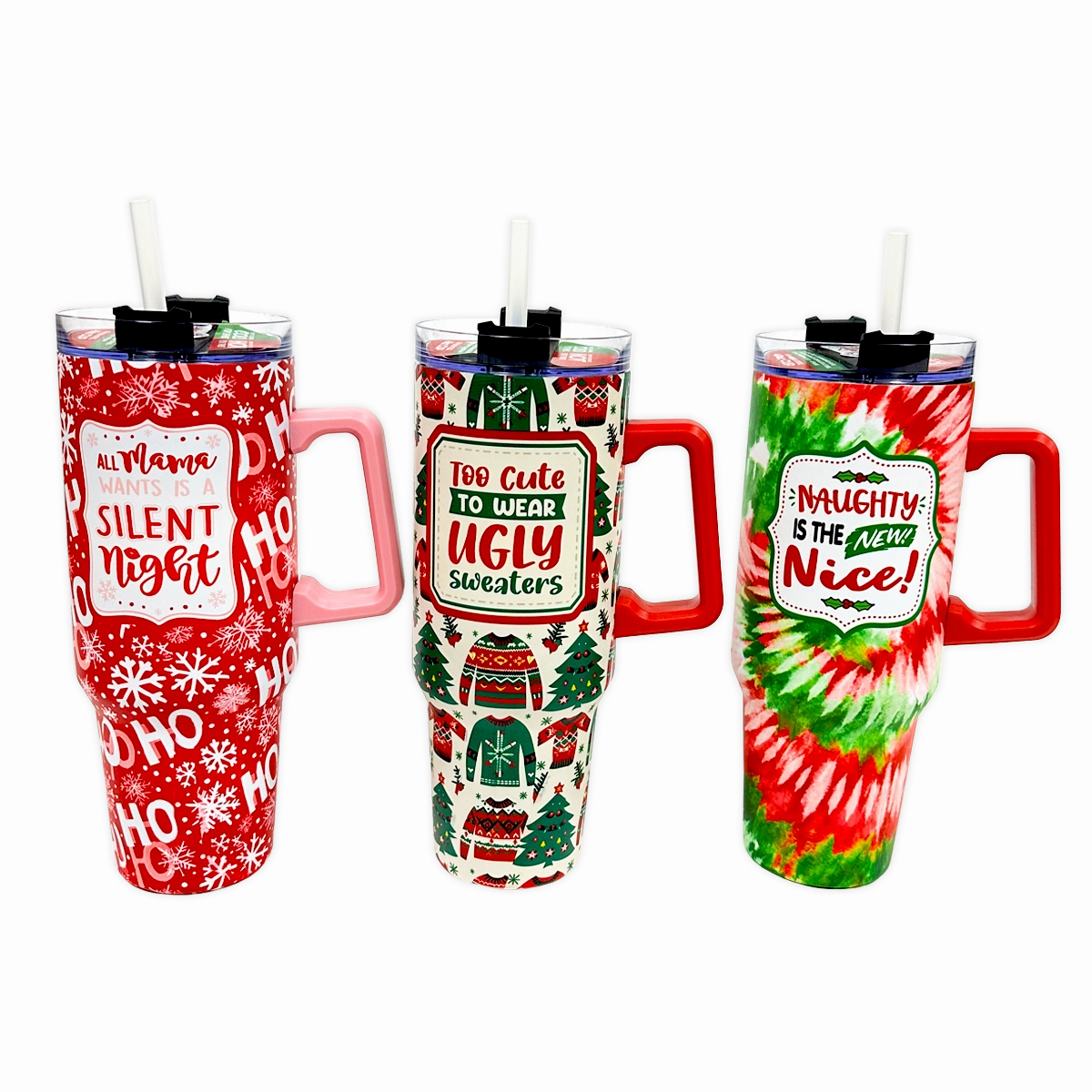 40 oz Stainless-Steel Insulated Seasonal Cups - 15 Pieces Per Retail Ready Display 88571