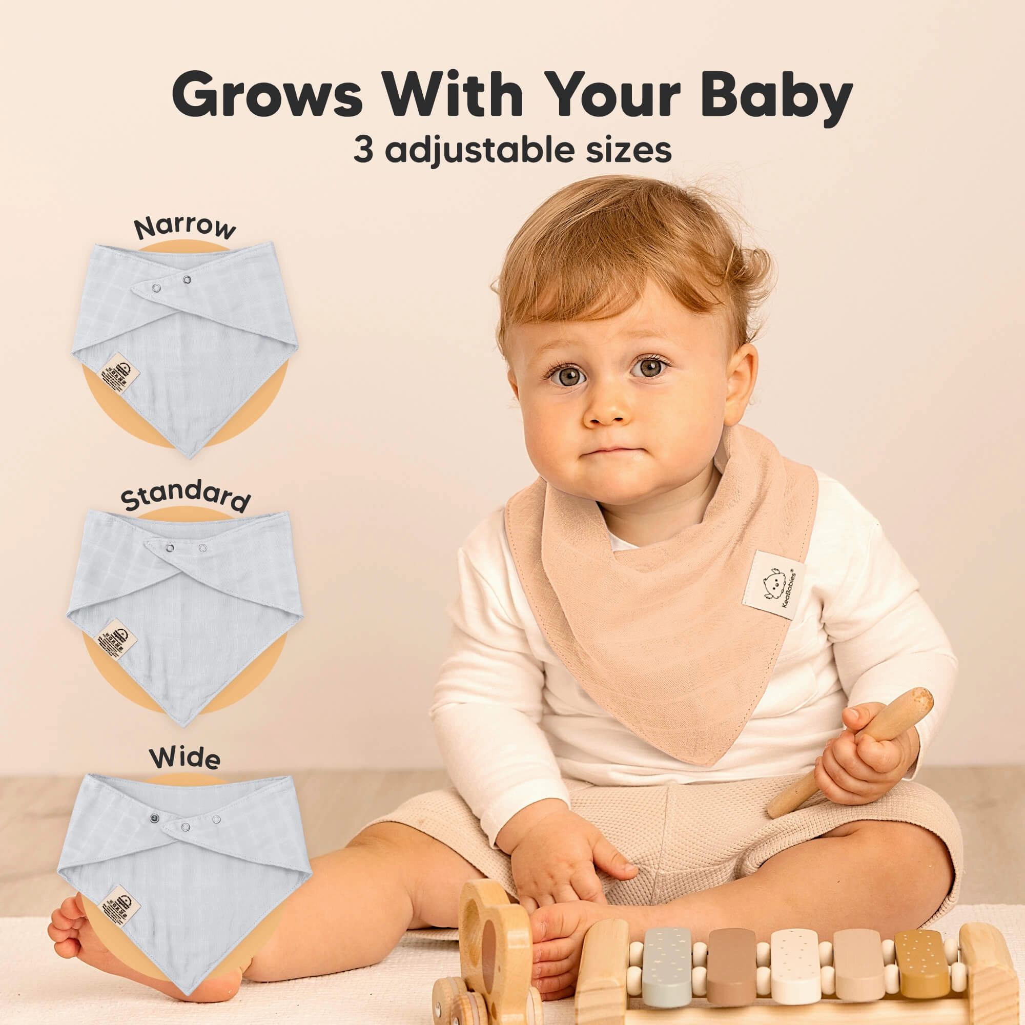 8-Pack Lumi Muslin Bandana Bibs (Dew)