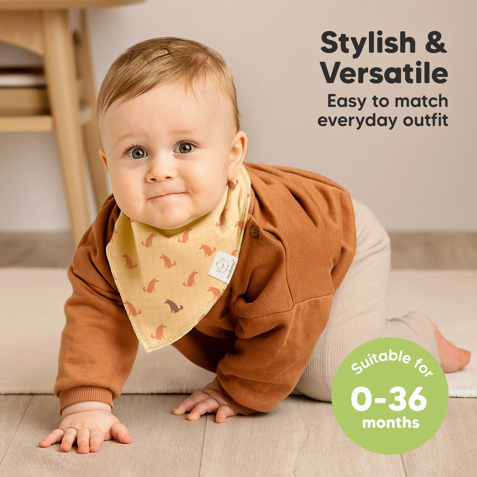 8-Pack Organic Bandana Bibs (Pets & Paws)