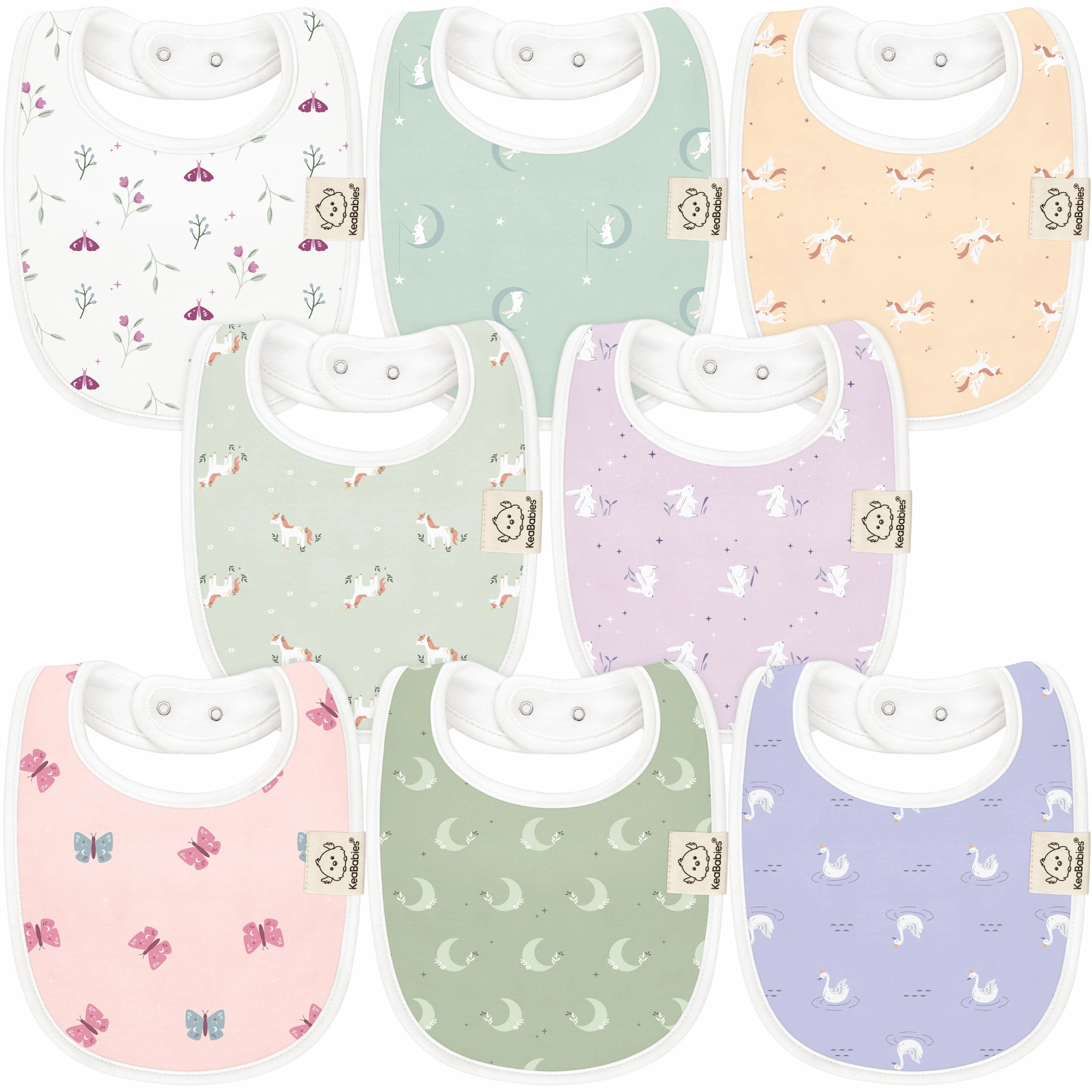 8-Pack Urban Drool Bibs
