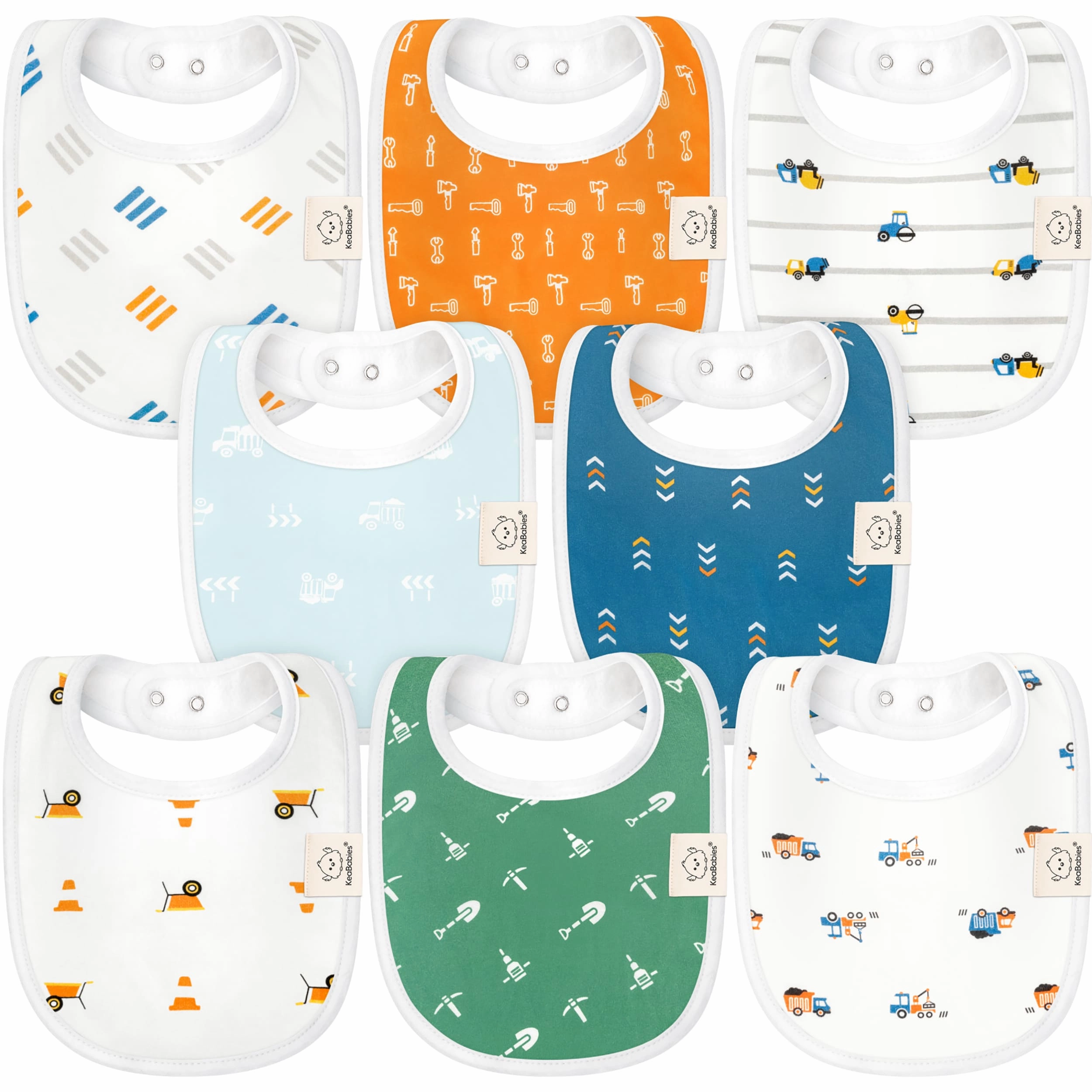 8-Pack Urban Drool Bibs