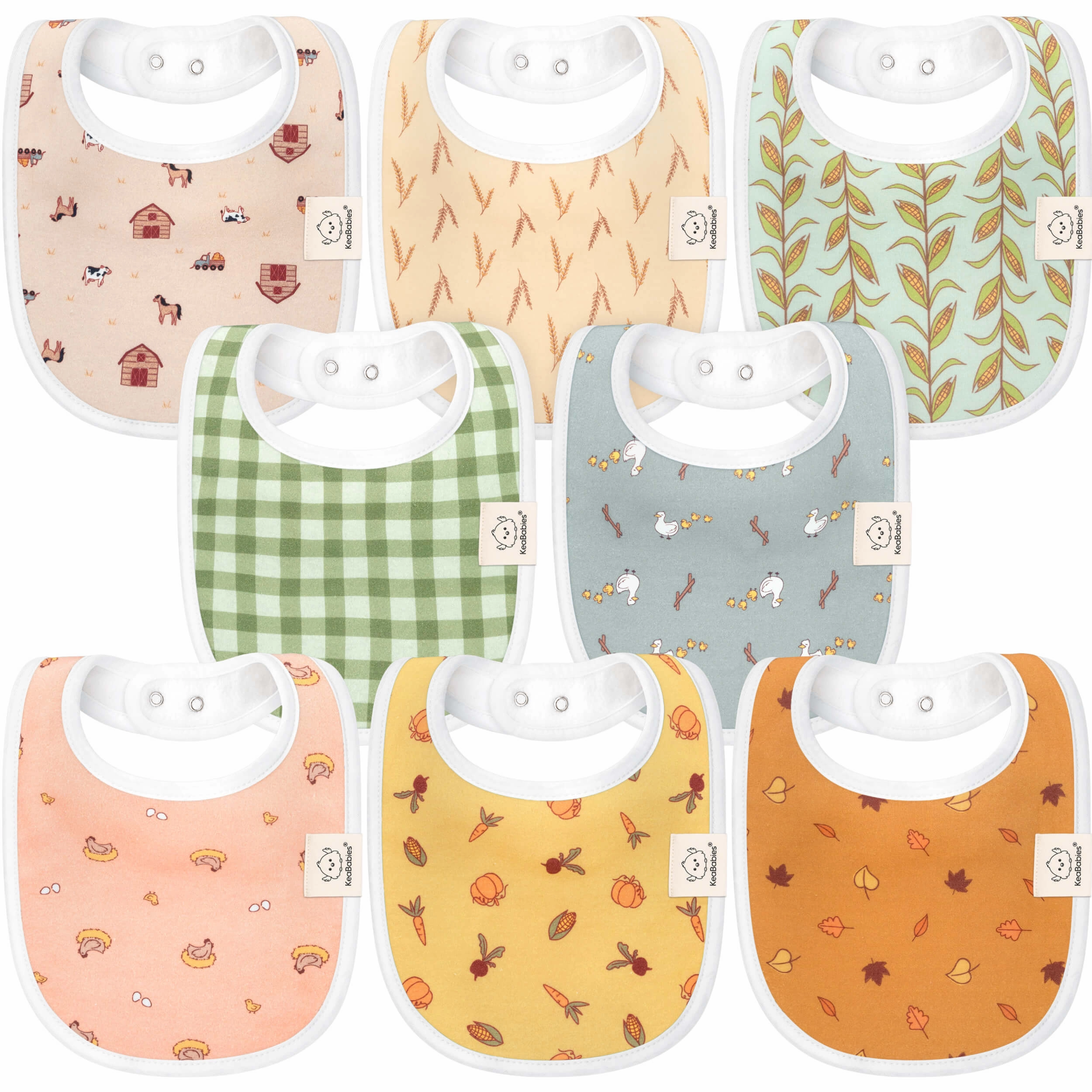 8-Pack Urban Drool Bibs