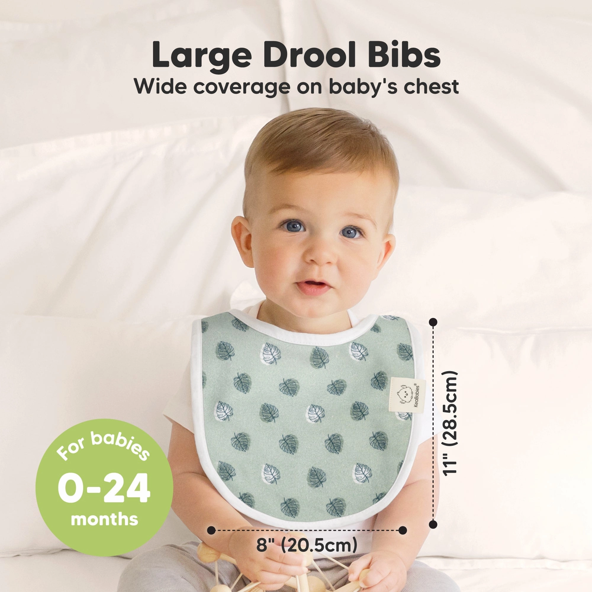 8-Pack Urban Drool Bibs (Beach Day)