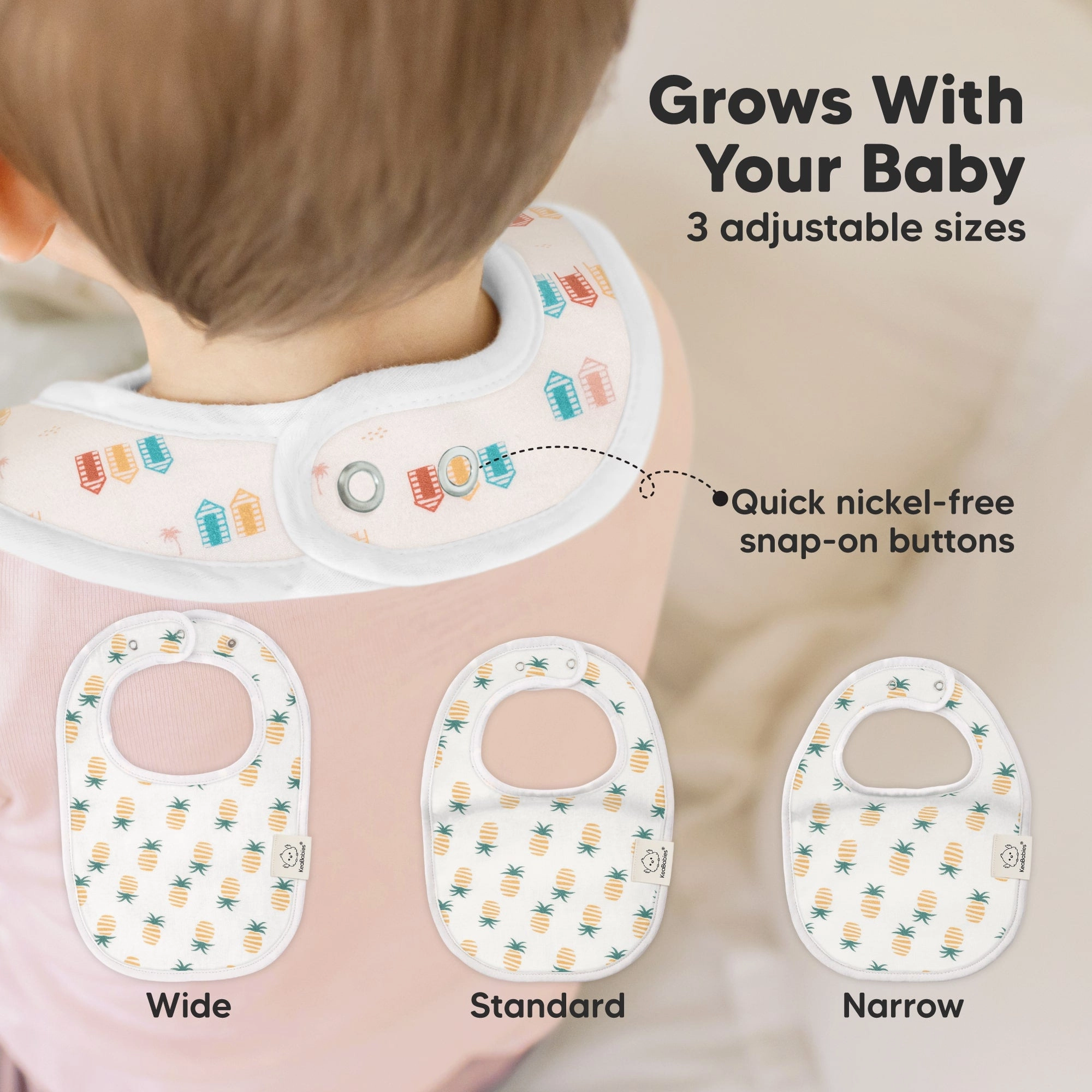 8-Pack Urban Drool Bibs (Beach Day)
