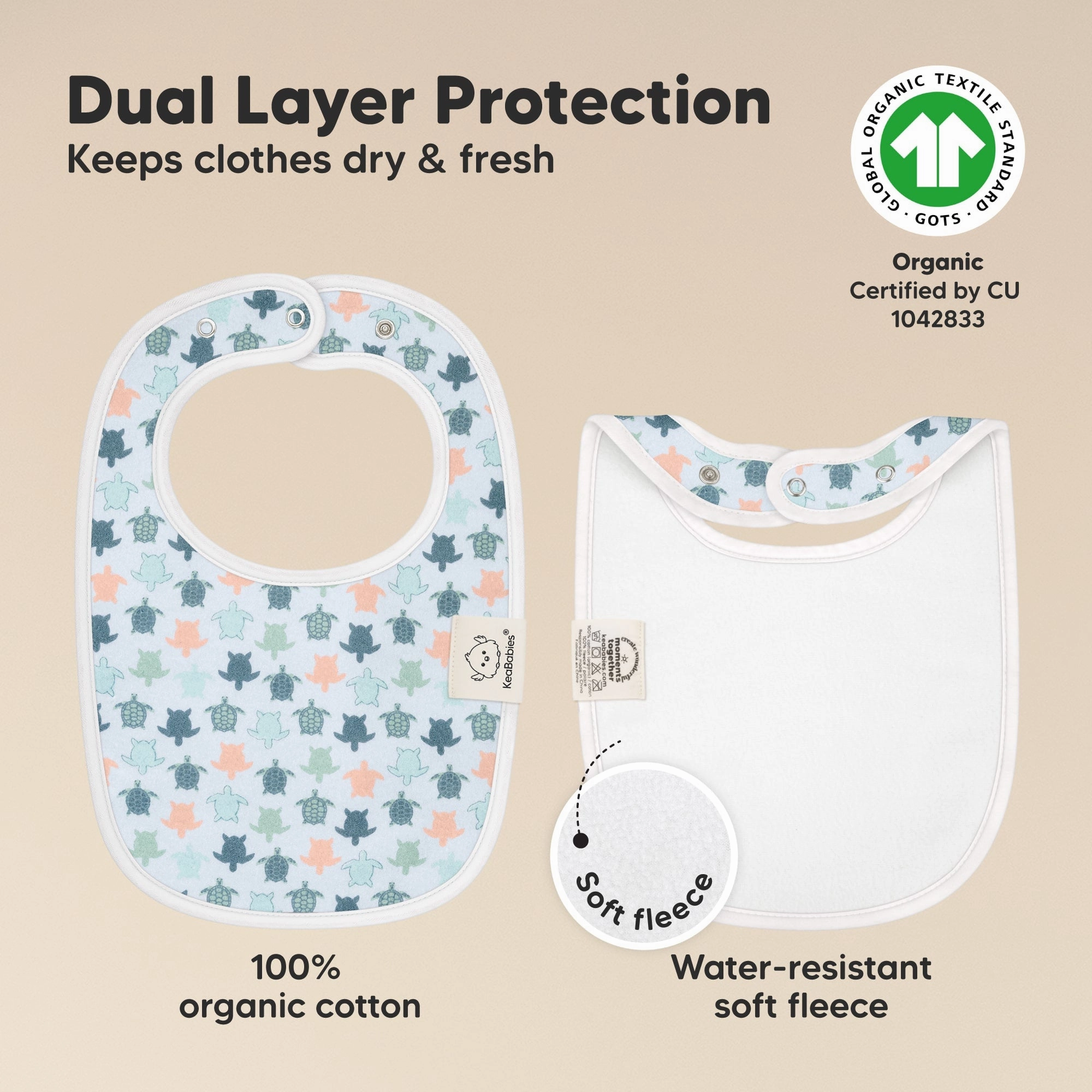 8-Pack Urban Drool Bibs (Beach Day)