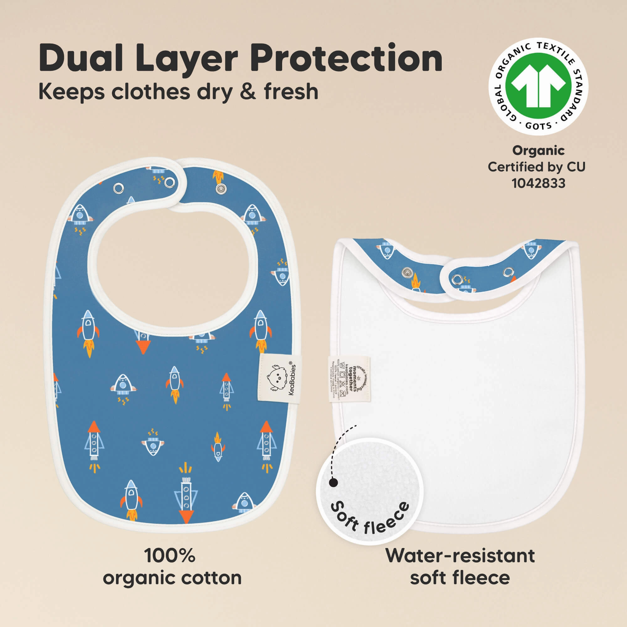 8-Pack Urban Drool Bibs (Cosmo)
