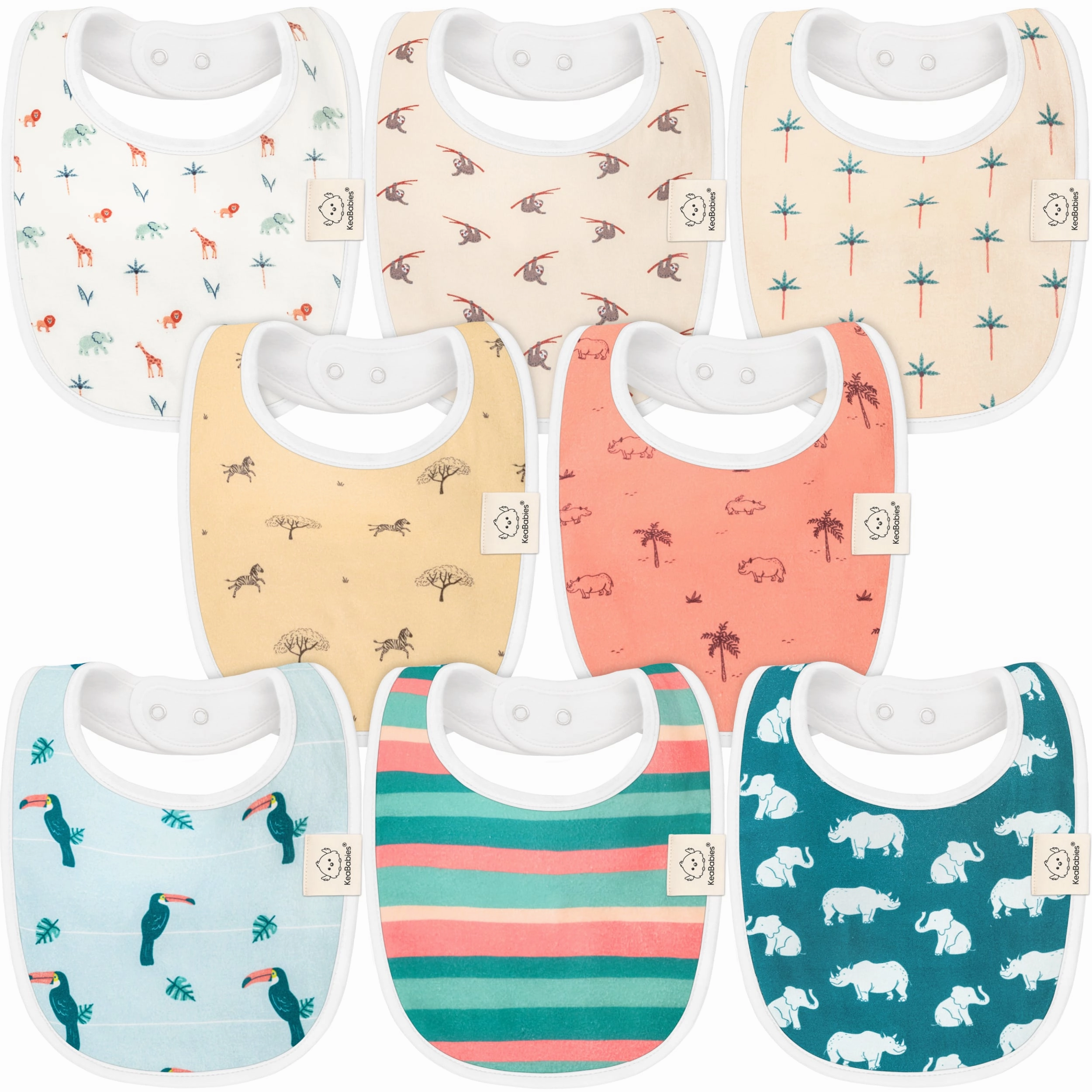 8-Pack Urban Drool Bibs
