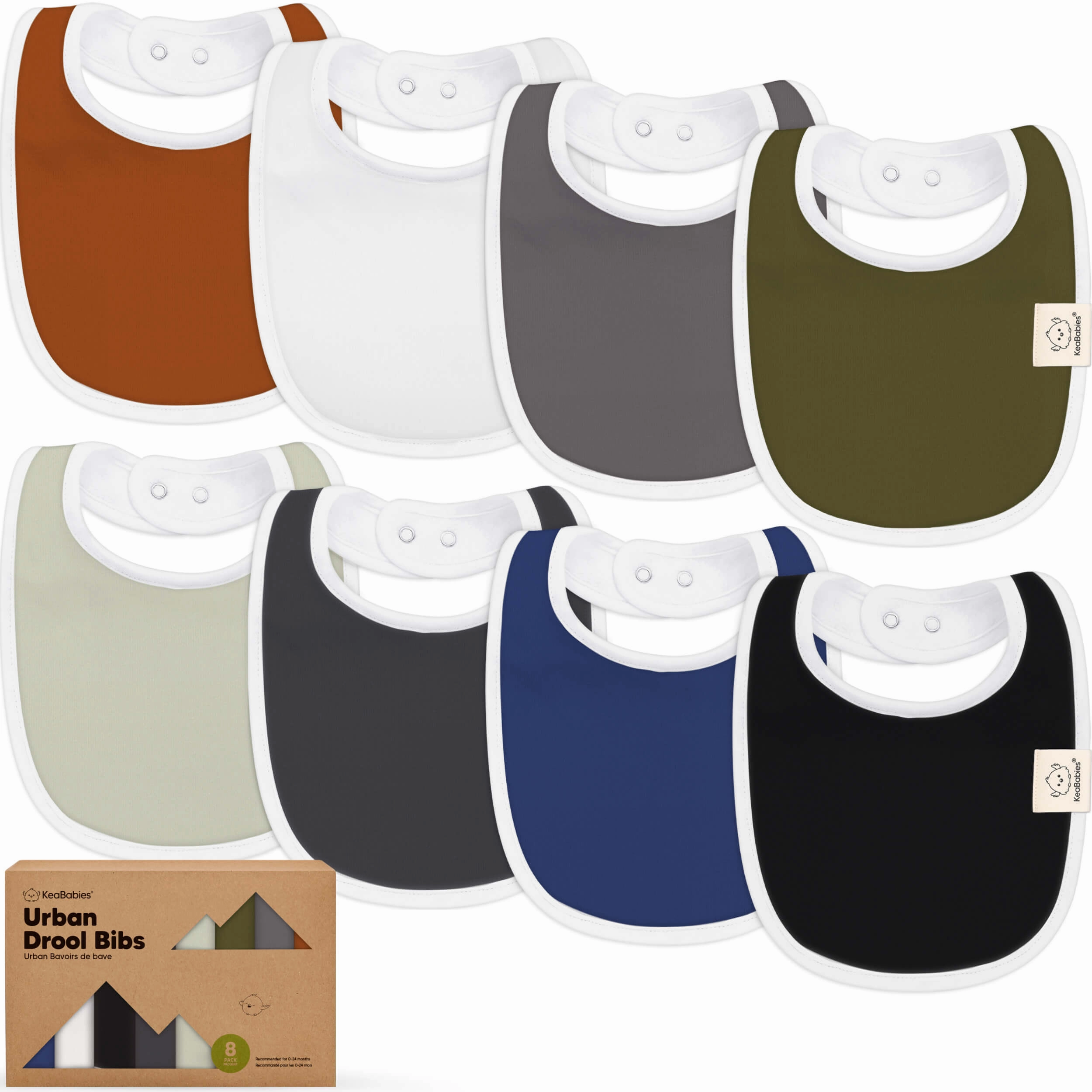 8-Pack Urban Drool Bibs