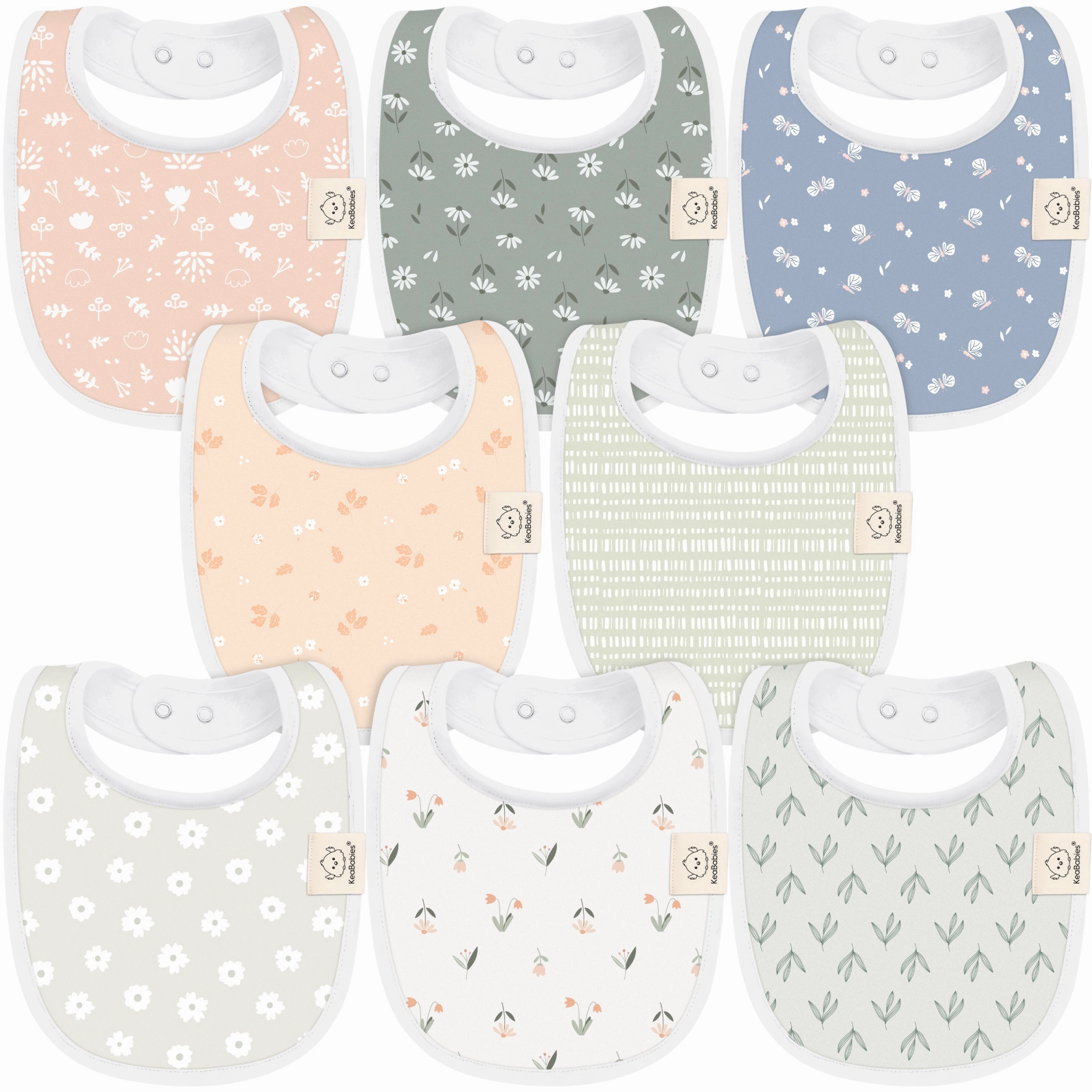 8-Pack Urban Drool Bibs