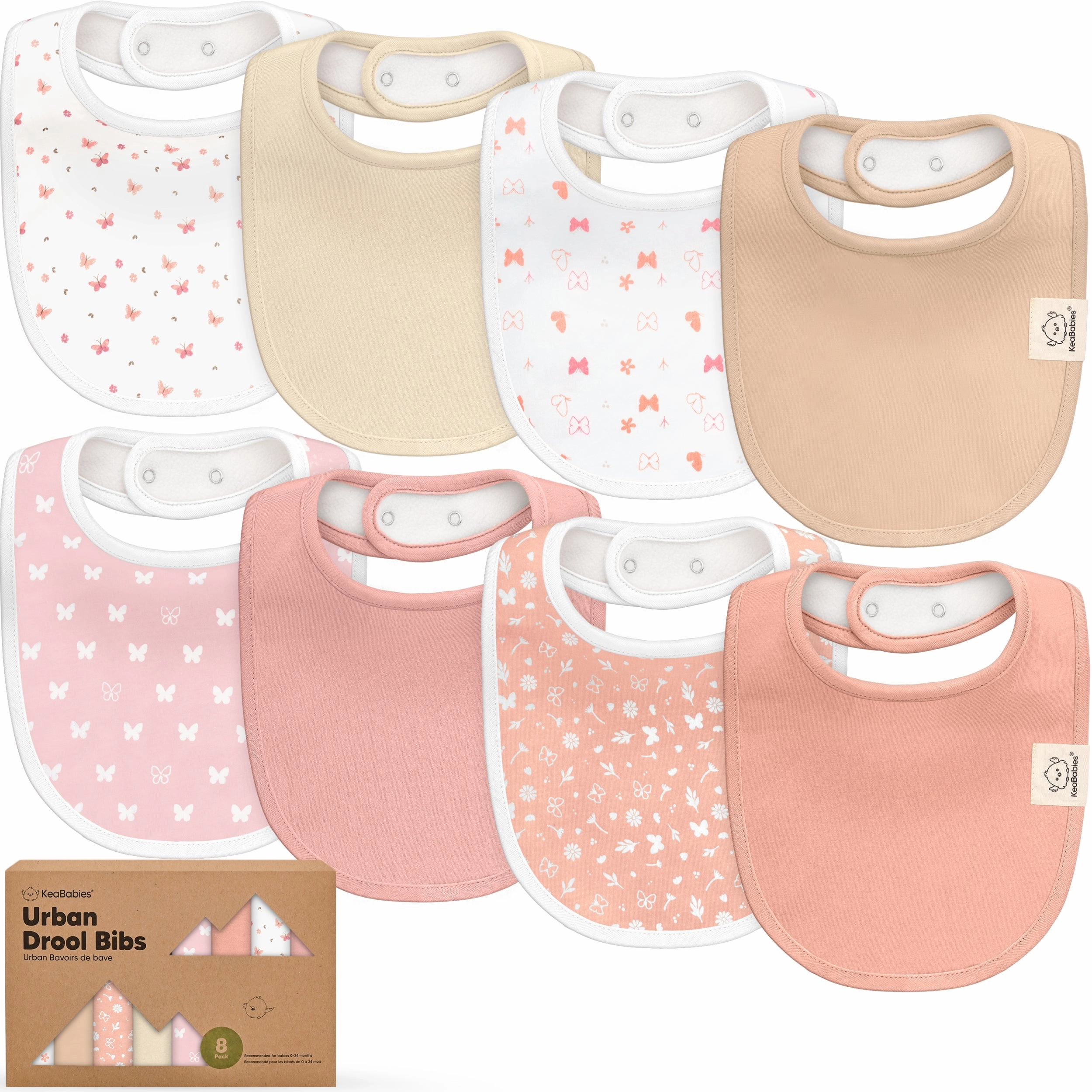 8-Pack Urban Drool Bibs