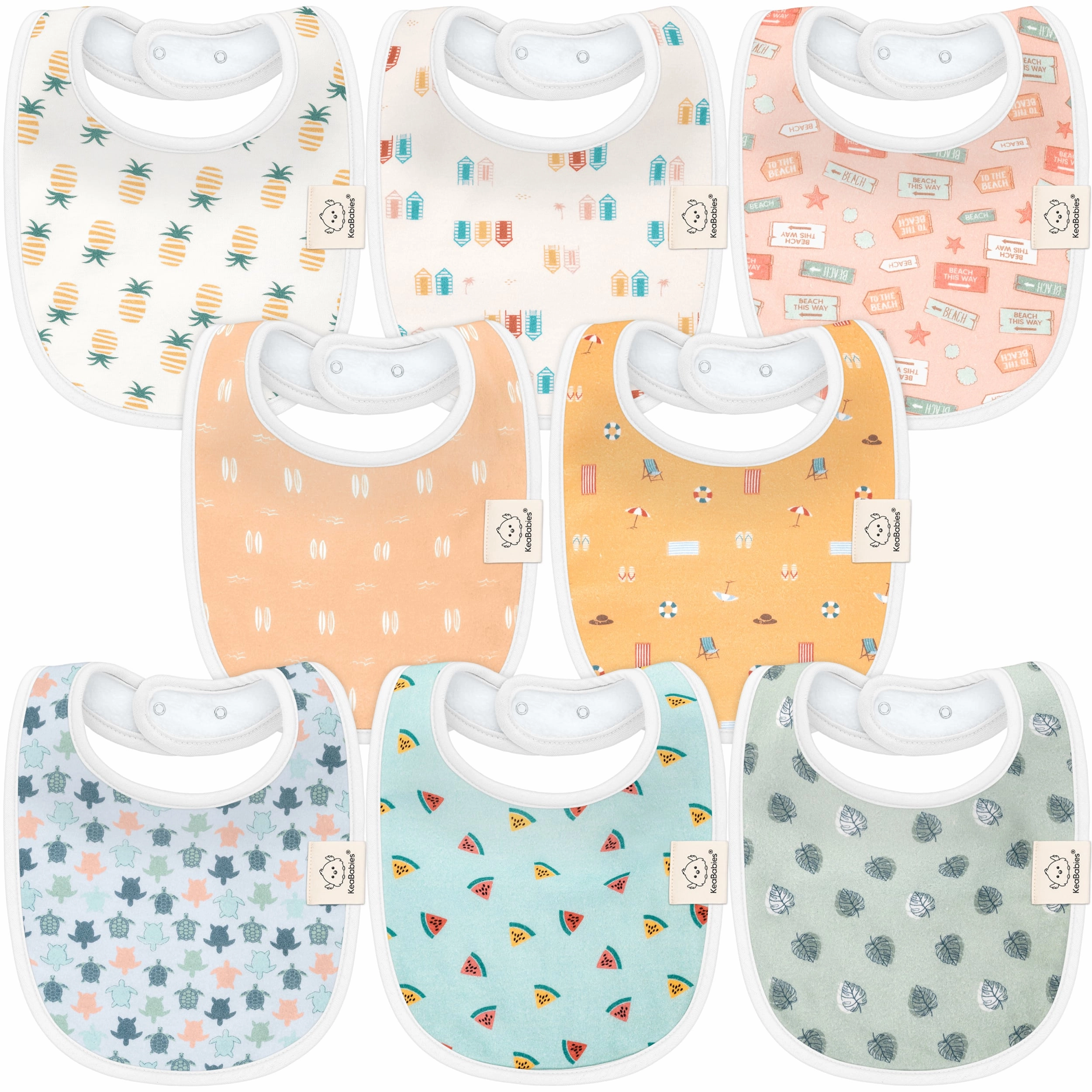 8-Pack Urban Drool Bibs