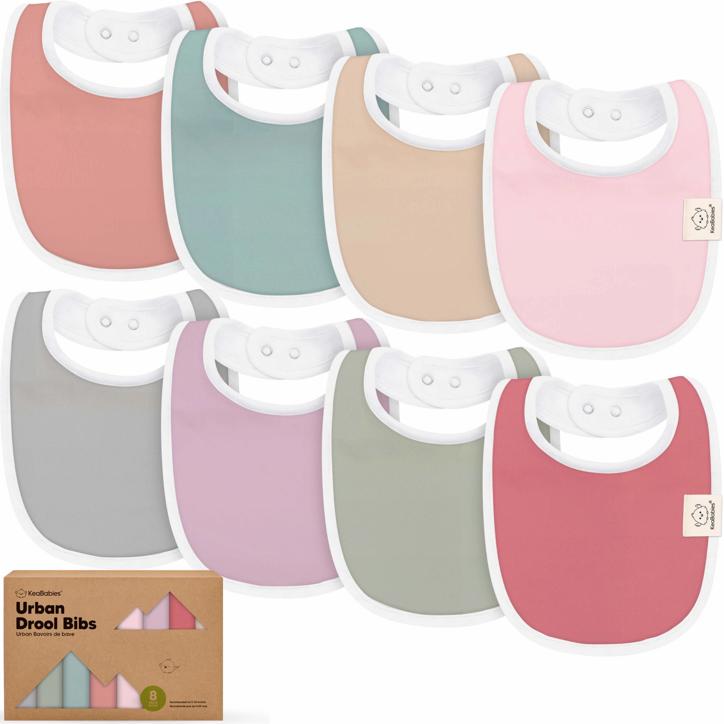 8-Pack Urban Drool Bibs