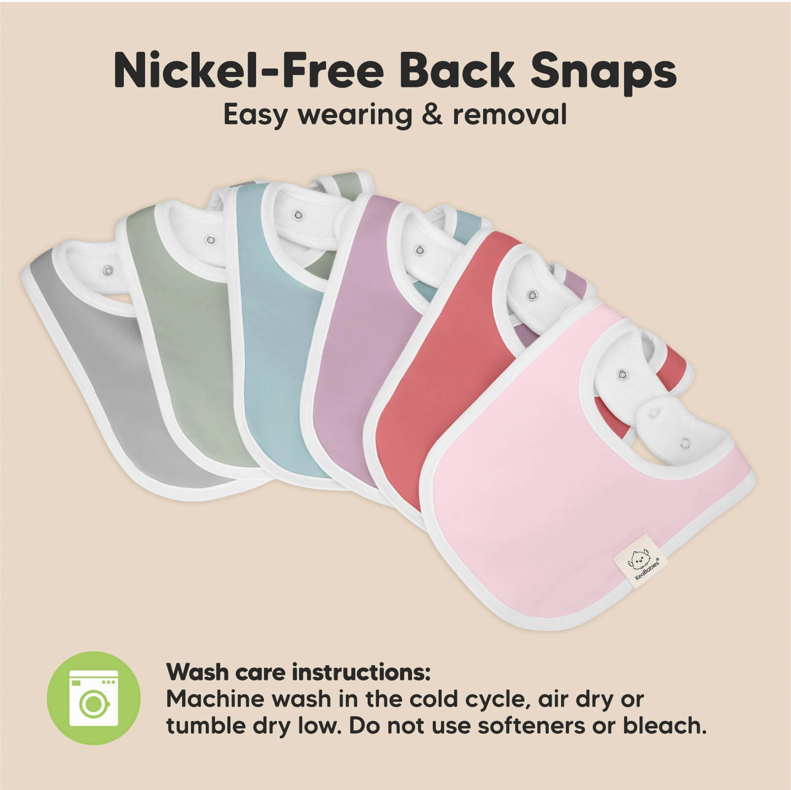 8-Pack Urban Drool Bibs (Muted Pastel)