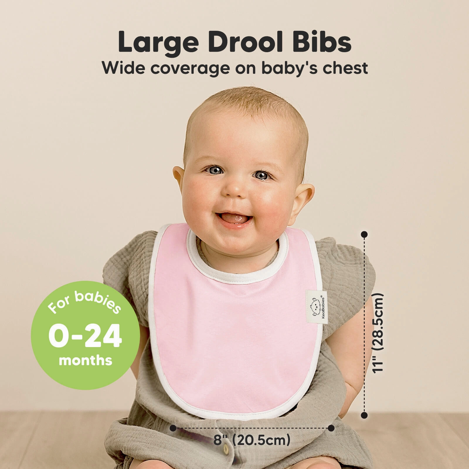 8-Pack Urban Drool Bibs (Muted Pastel)