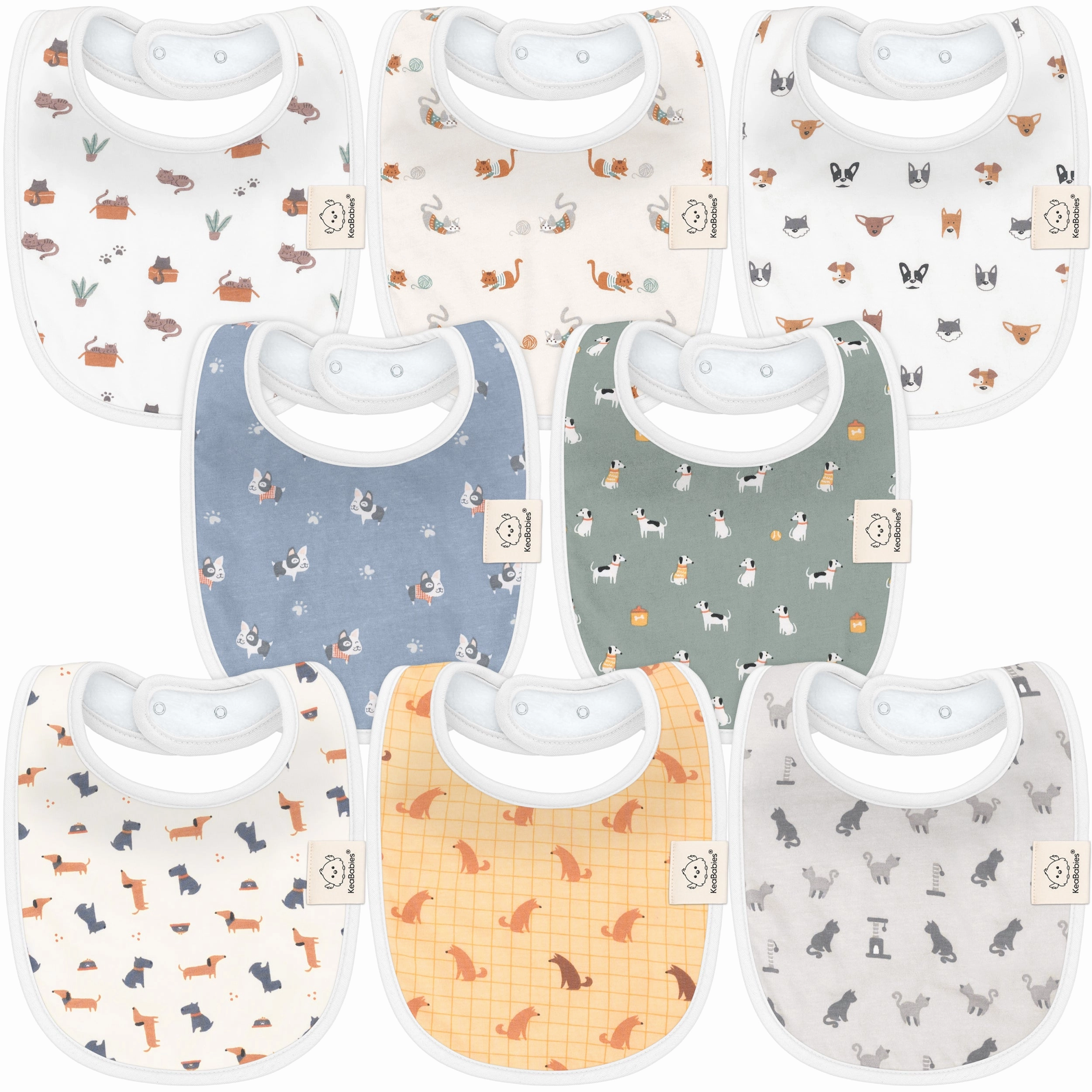 8-Pack Urban Drool Bibs
