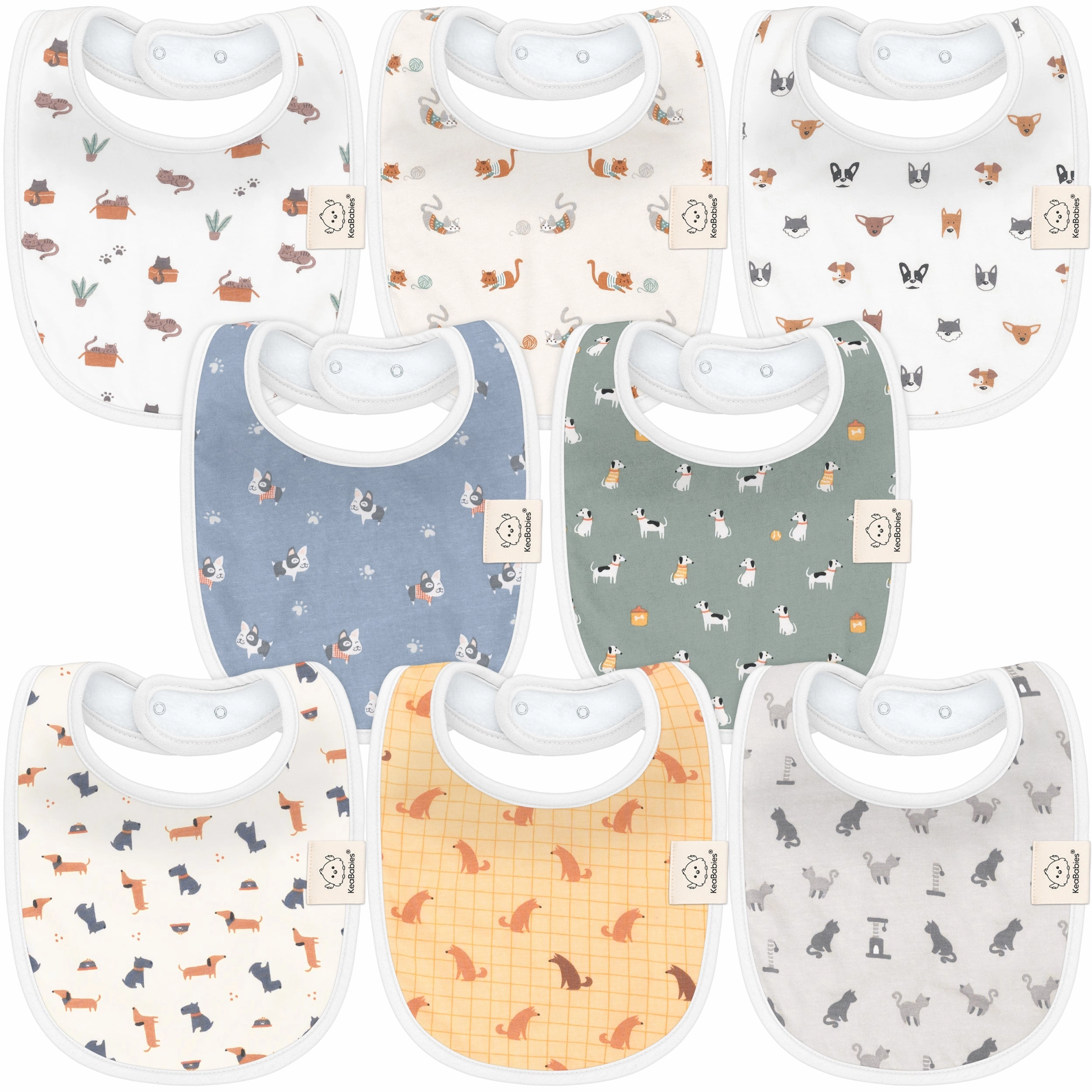 8-Pack Urban Drool Bibs (Pets & Paws)