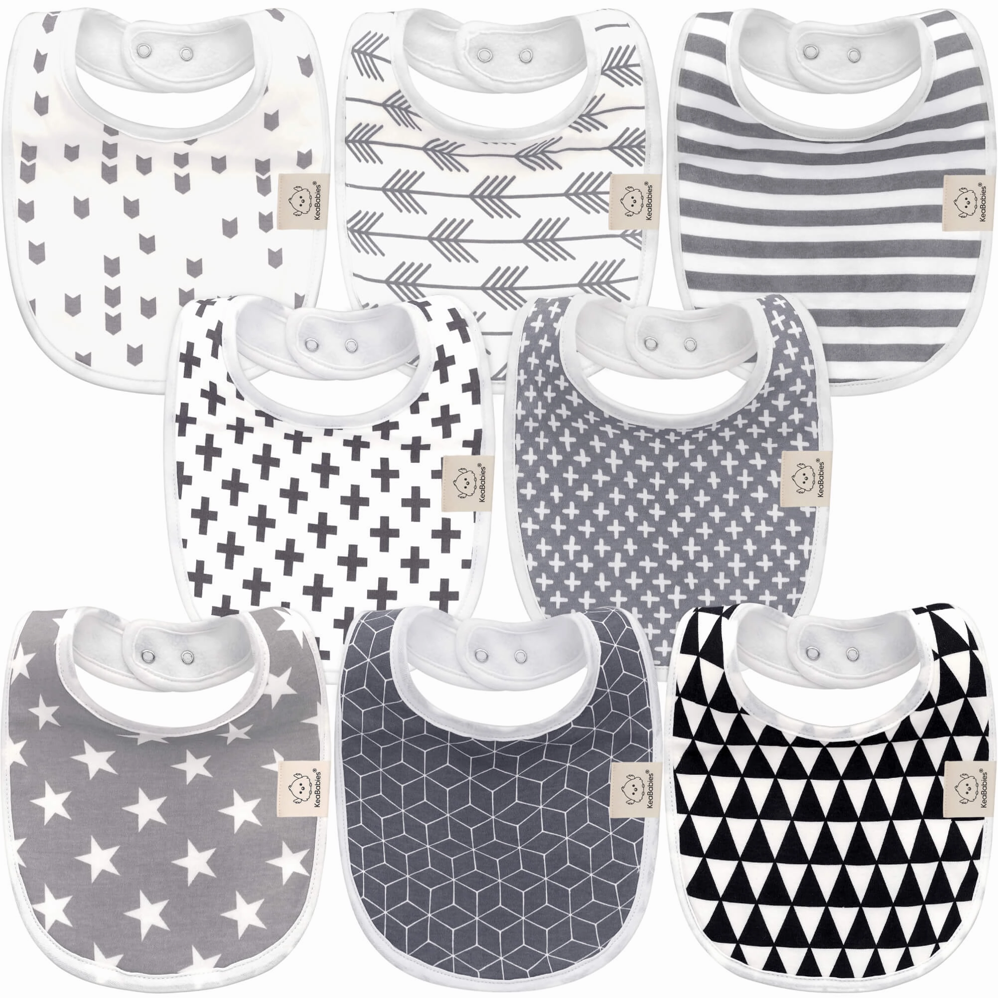 8-Pack Urban Drool Bibs