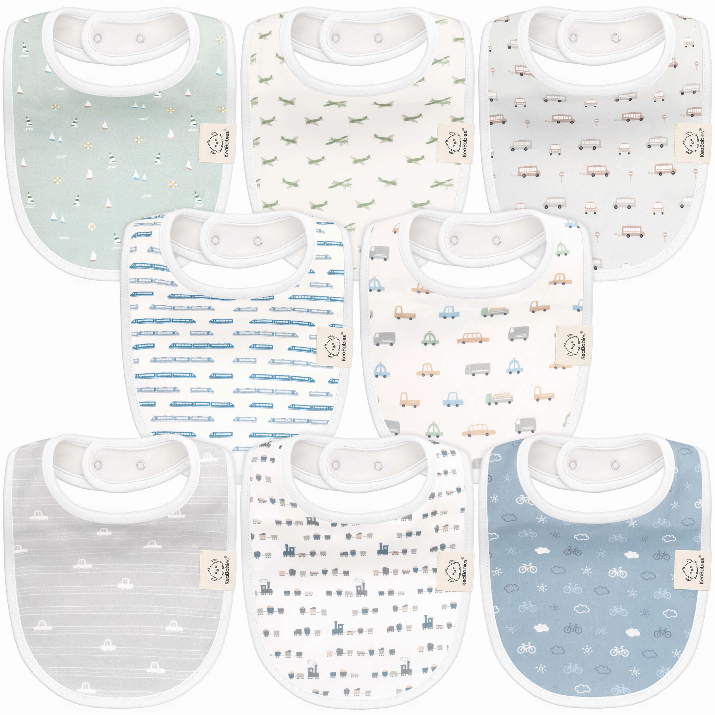 8-Pack Urban Drool Bibs