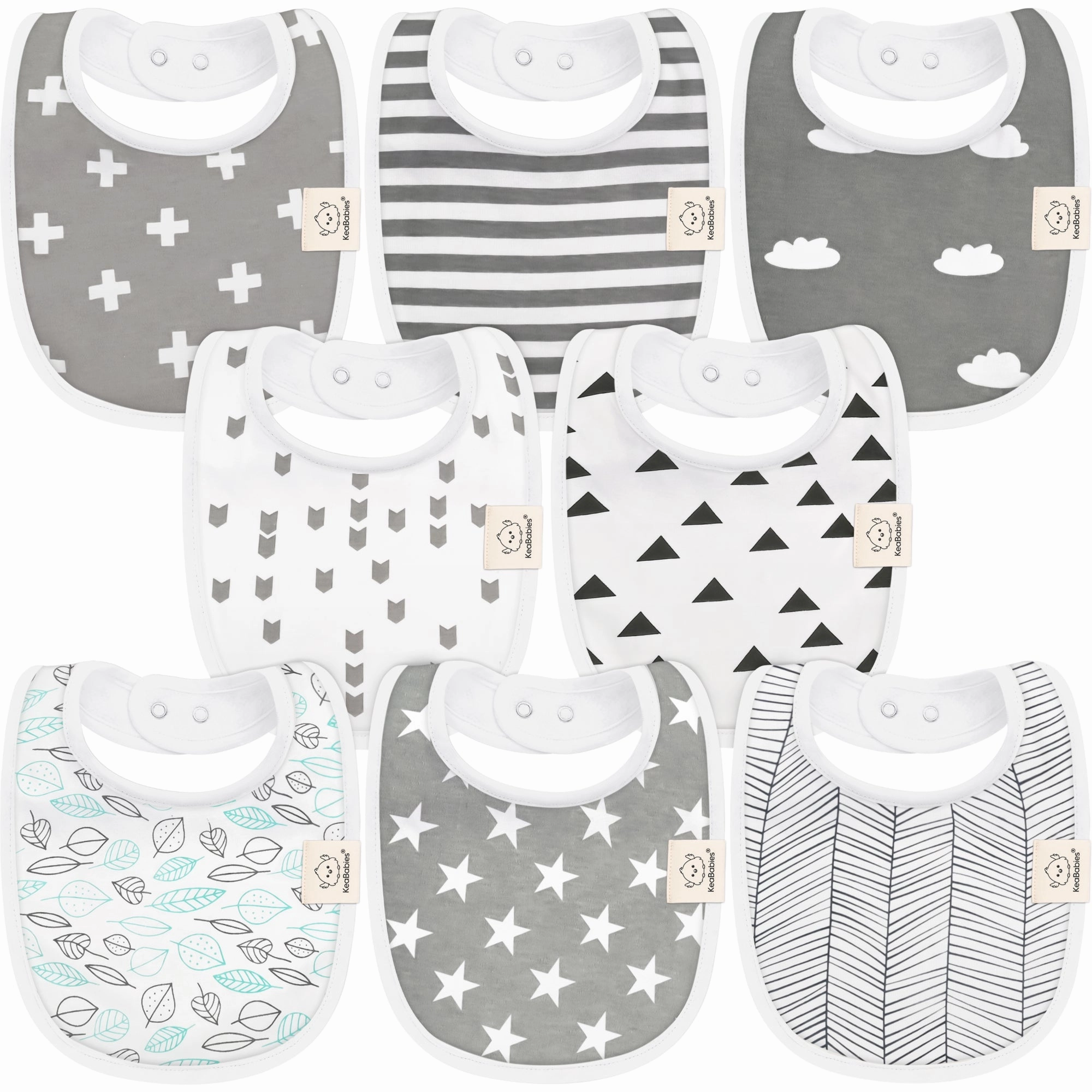 8-Pack Urban Drool Bibs
