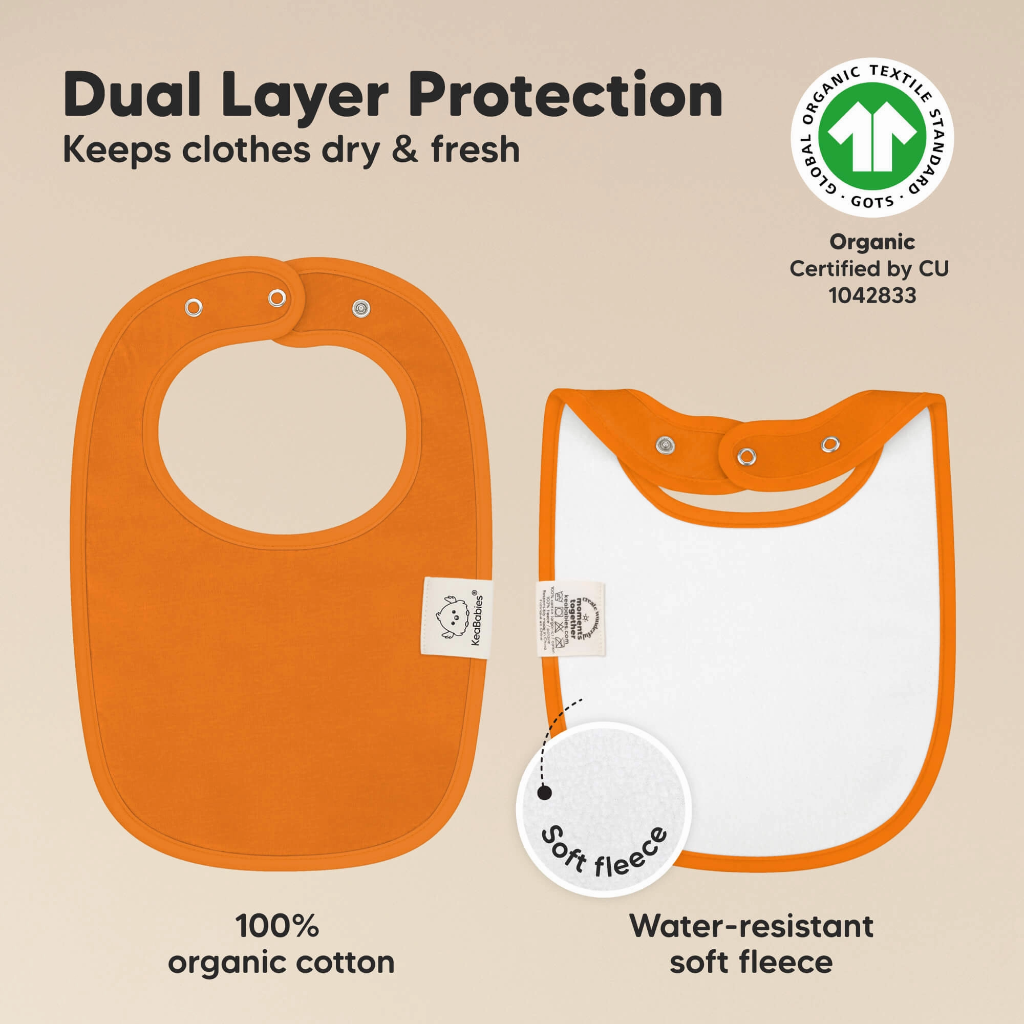 8-Pack Urban Drool Bibs (Sahara)
