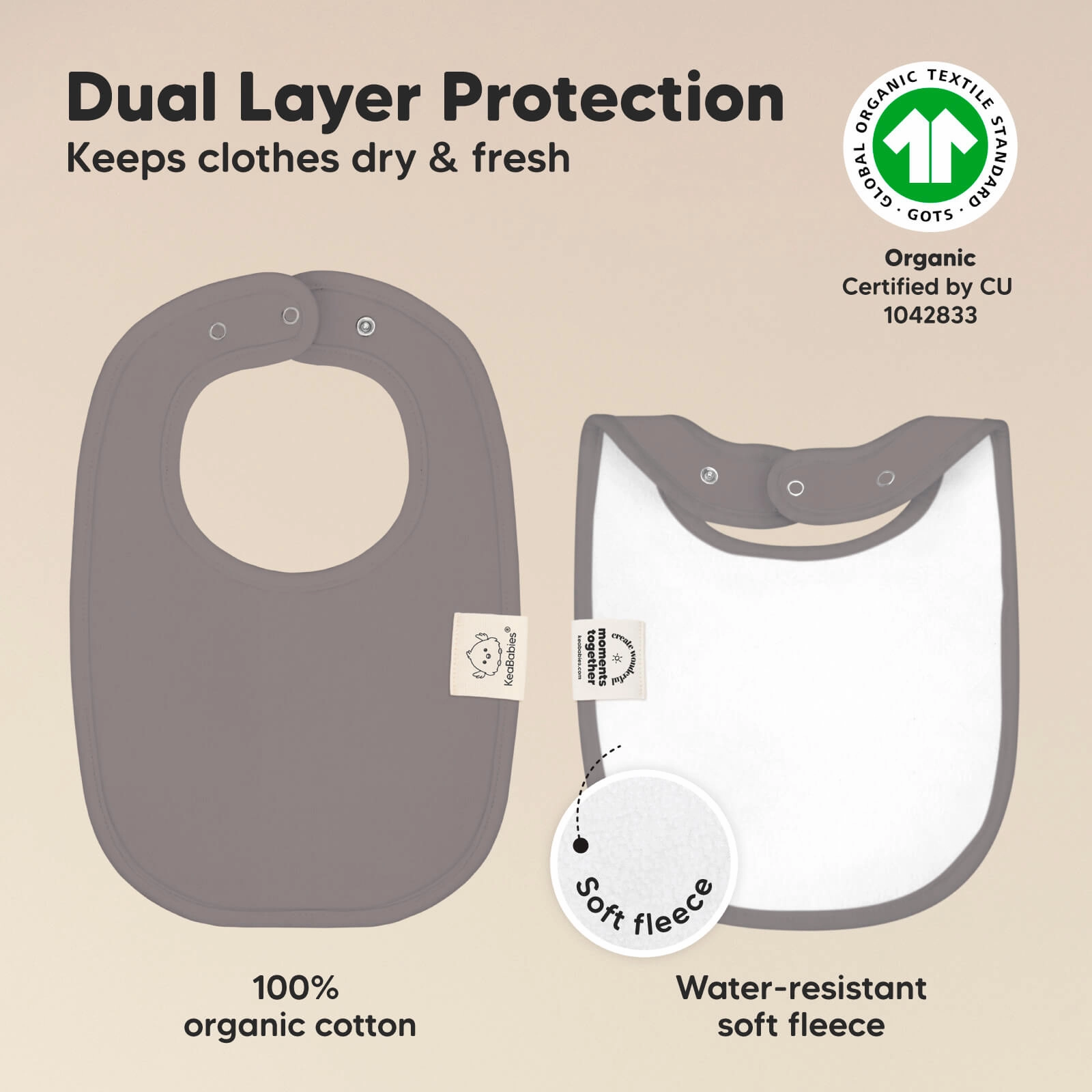 8-Pack Urban Drool Bibs (Terracotta)