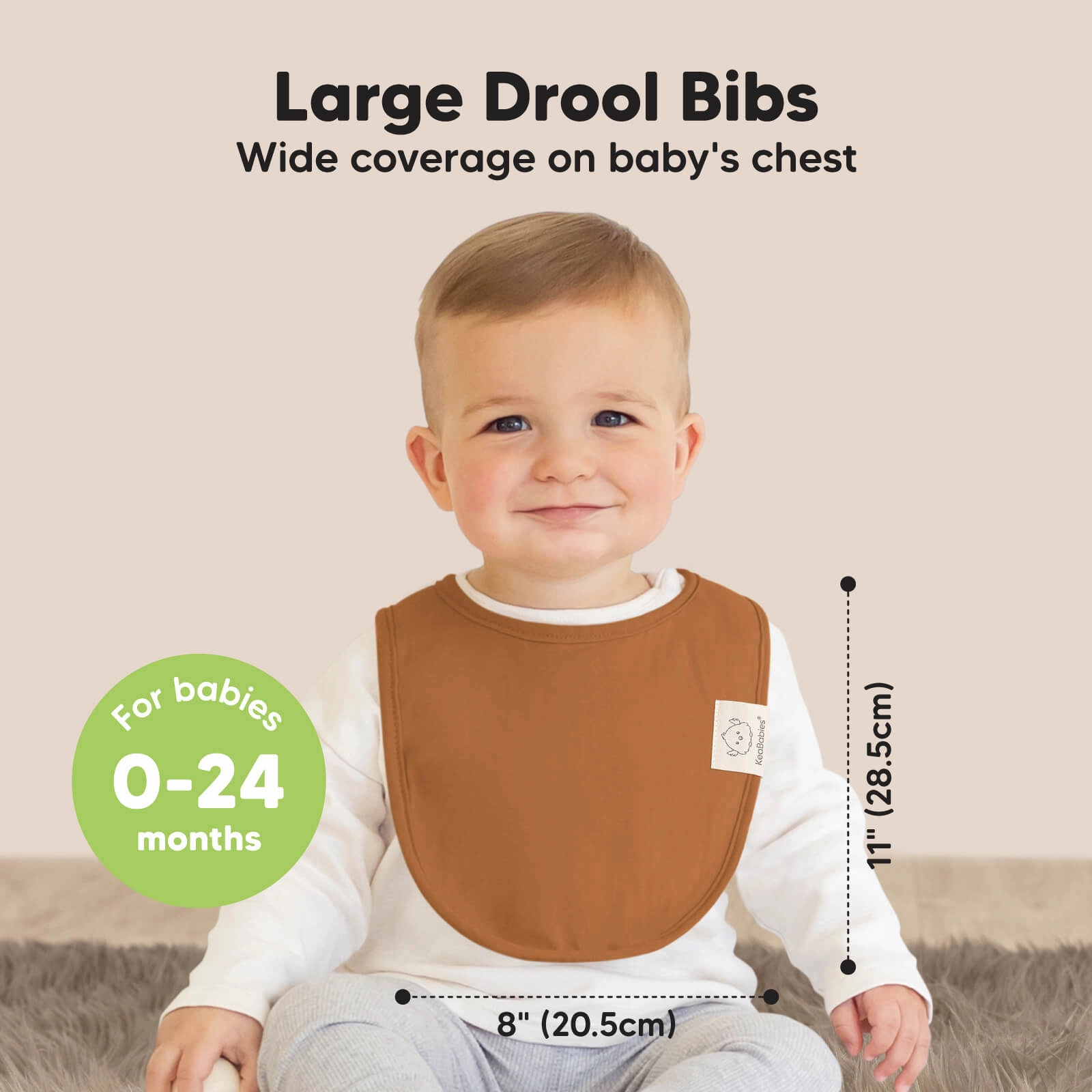 8-Pack Urban Drool Bibs (Terracotta)