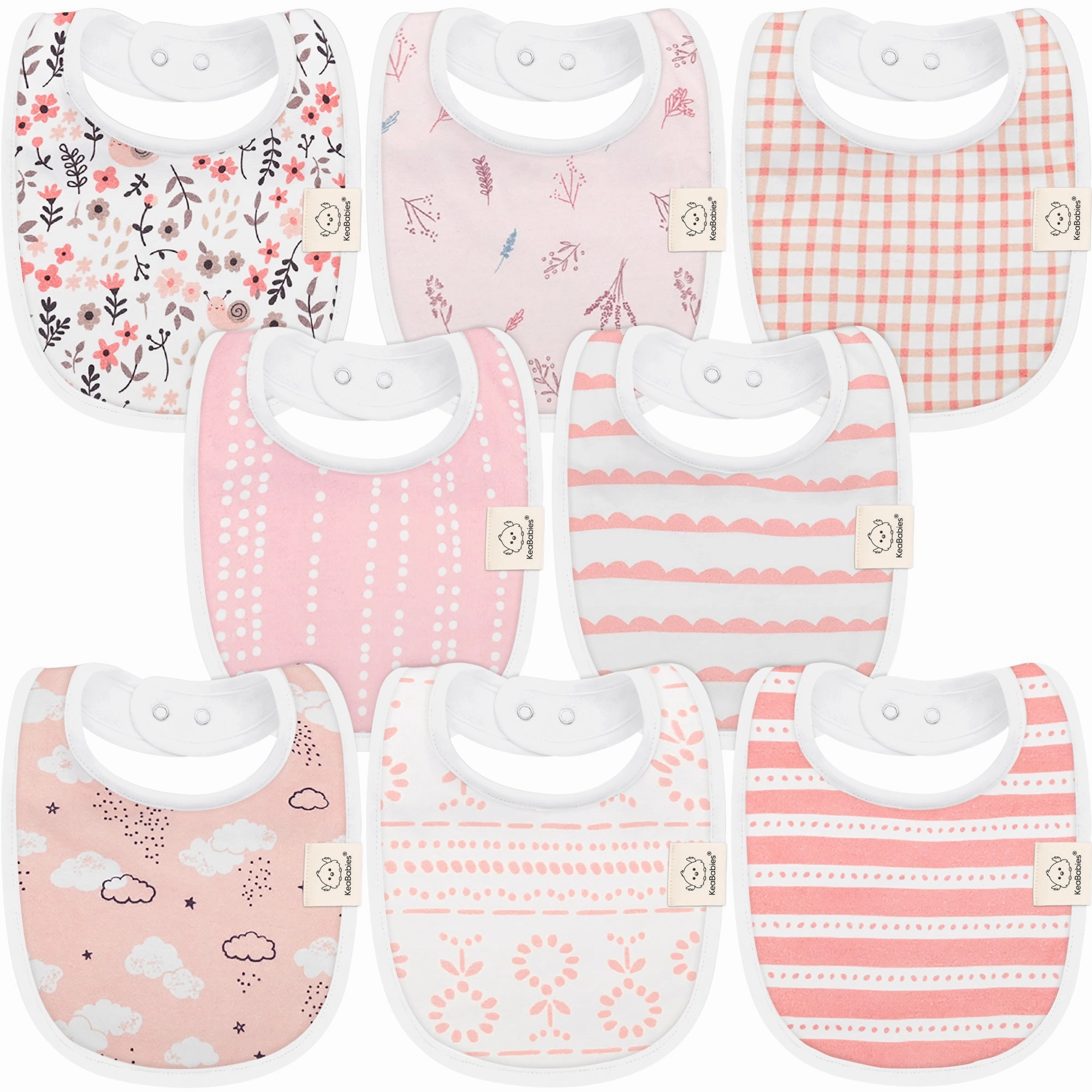 8-Pack Urban Drool Bibs