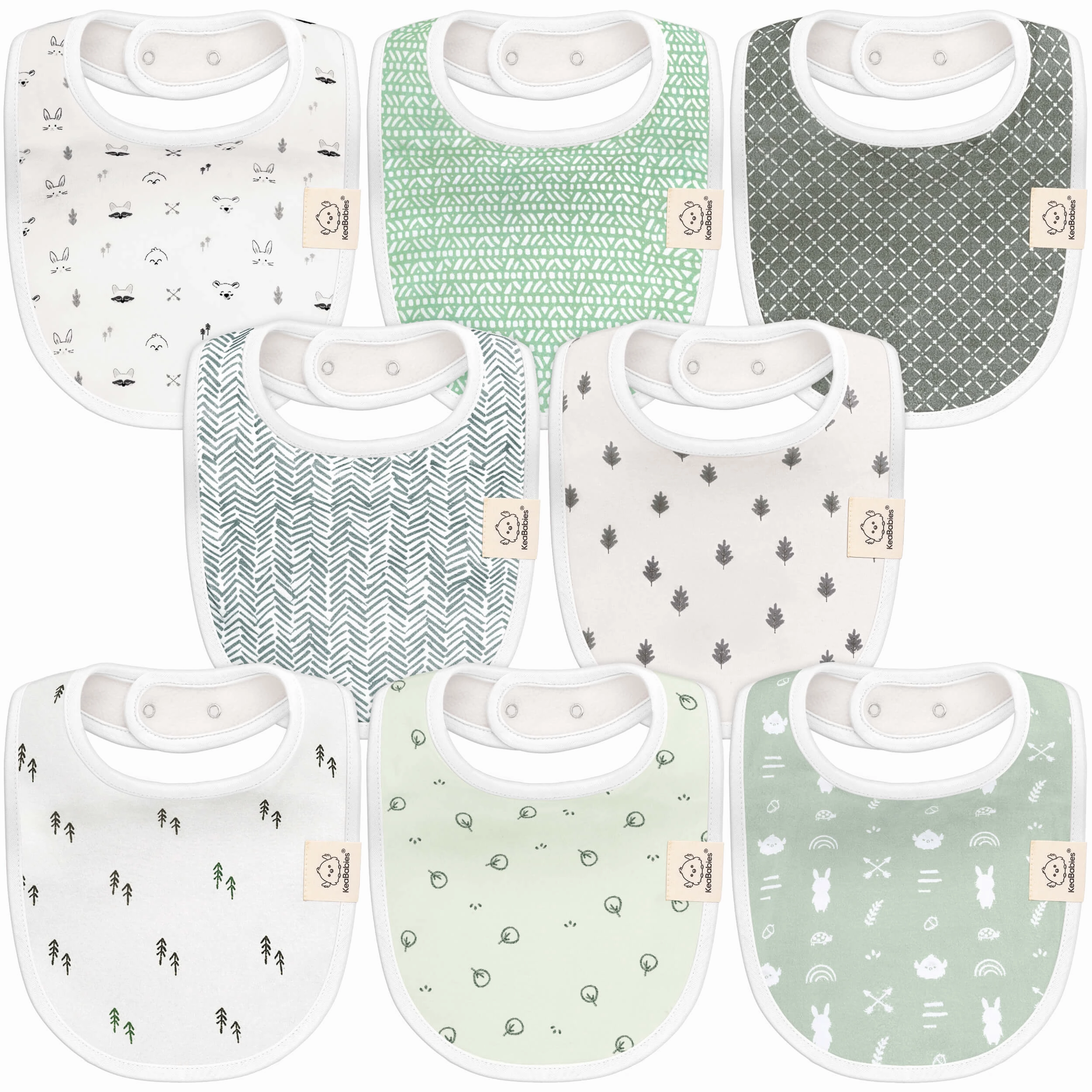 8-Pack Urban Drool Bibs