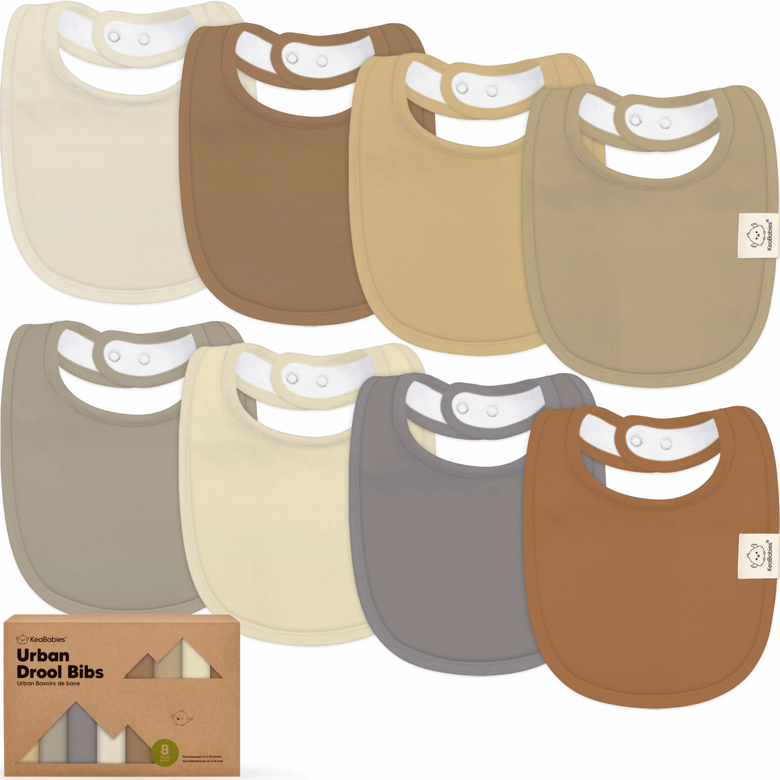 8-Pack Urban Drool Bibs