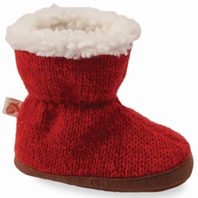Acorn Kids' Slippers - Easy Bootie, Red Ragg Wool, TS | A10157BFPTS