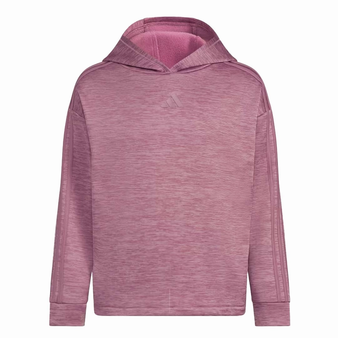 adidas - Girls' (Junior) Game & Go 3-Stripes Fleece Hoodie (IQ5989)