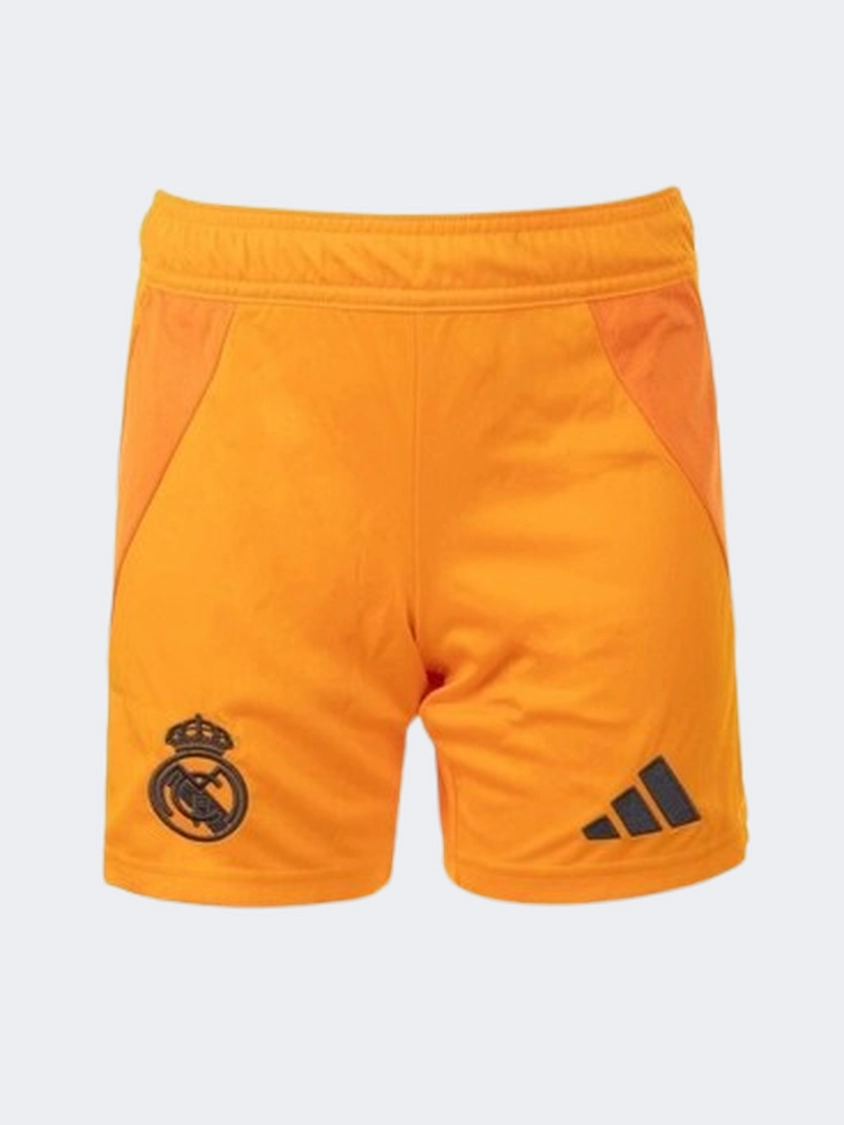 Adidas Real Madrid Away 24 Kids Boys Football Short Crew Orange