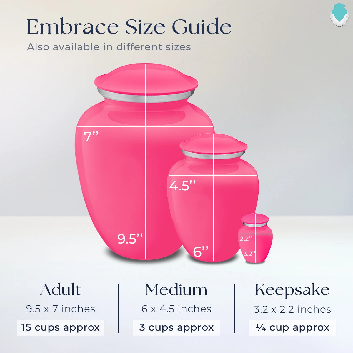 Adult Embrace Bright Pink Portrait Cremation Urn