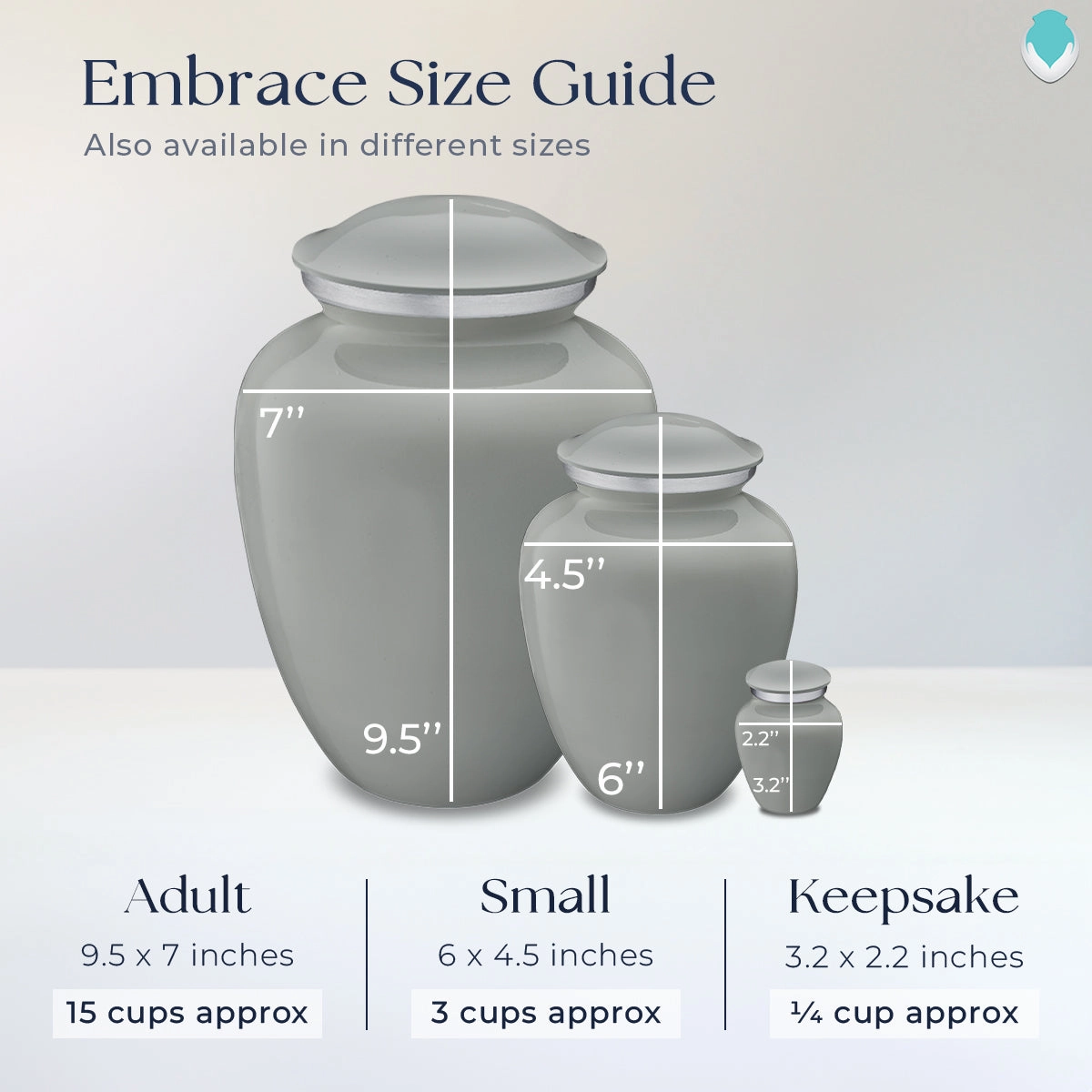 Adult Embrace Slate Grey Butterfly Cremation Urn