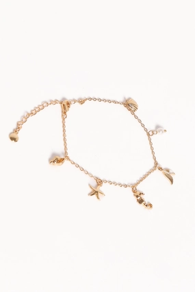 Alex Charm Bracelet - Gold