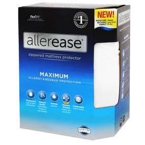 AllerEase 8910WM Maximum Waterproof & Bedbug Protection Allergy Relief Zippered Mattress Protector, Twin