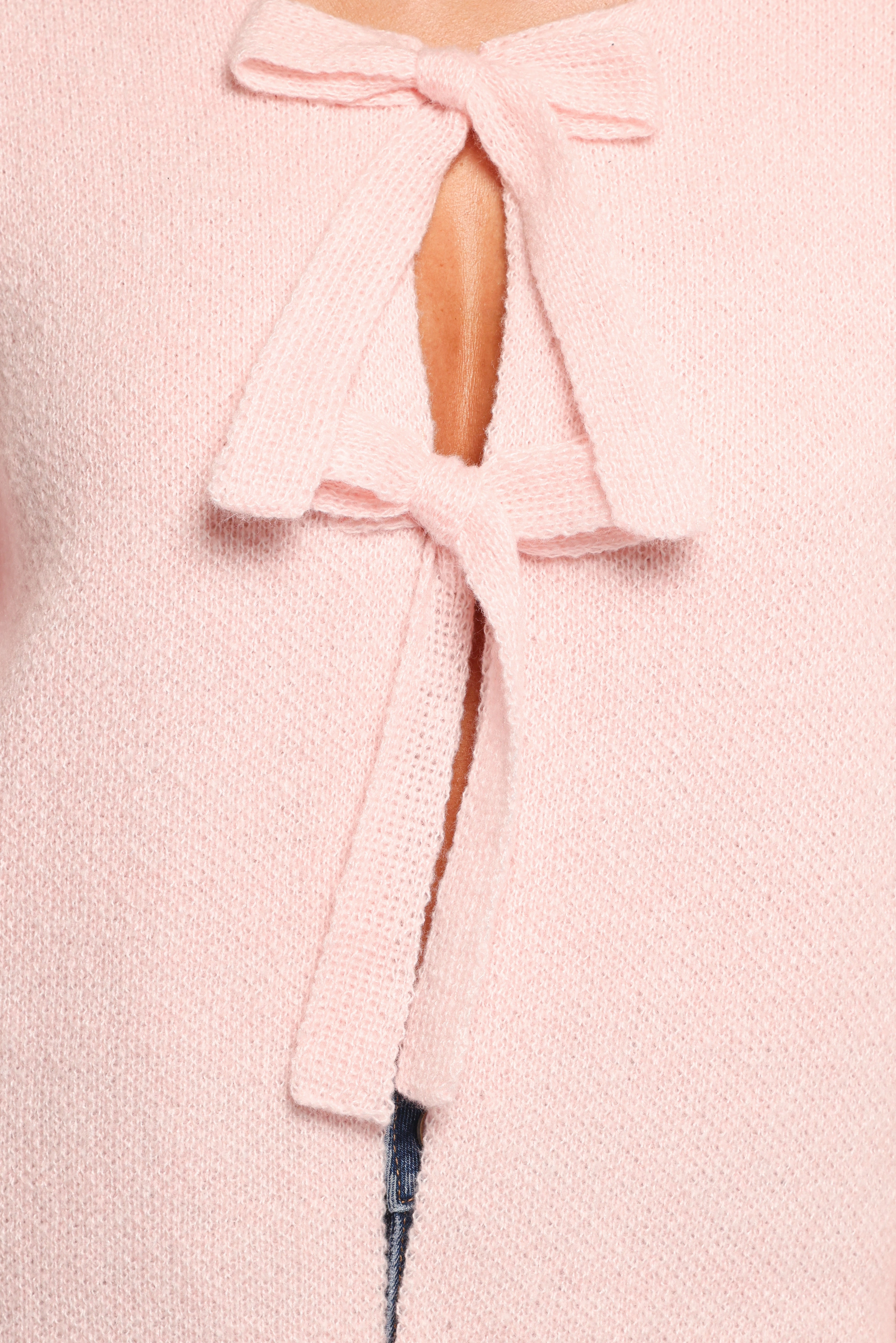Arden Bow Cardigan - Pink