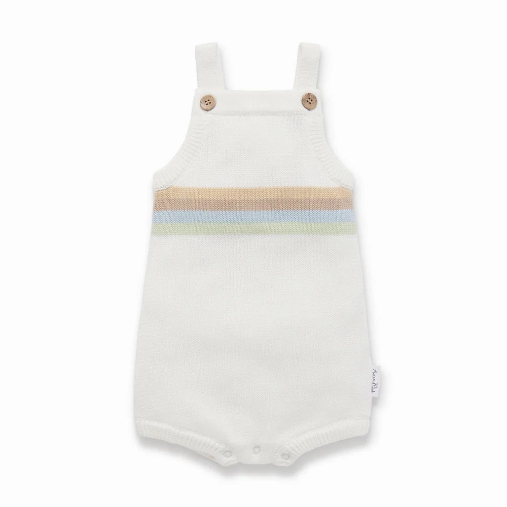 Aster & Oak Sage Rainbow Knit Romper