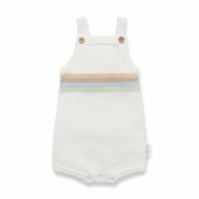 Aster & Oak Sage Rainbow Knit Romper