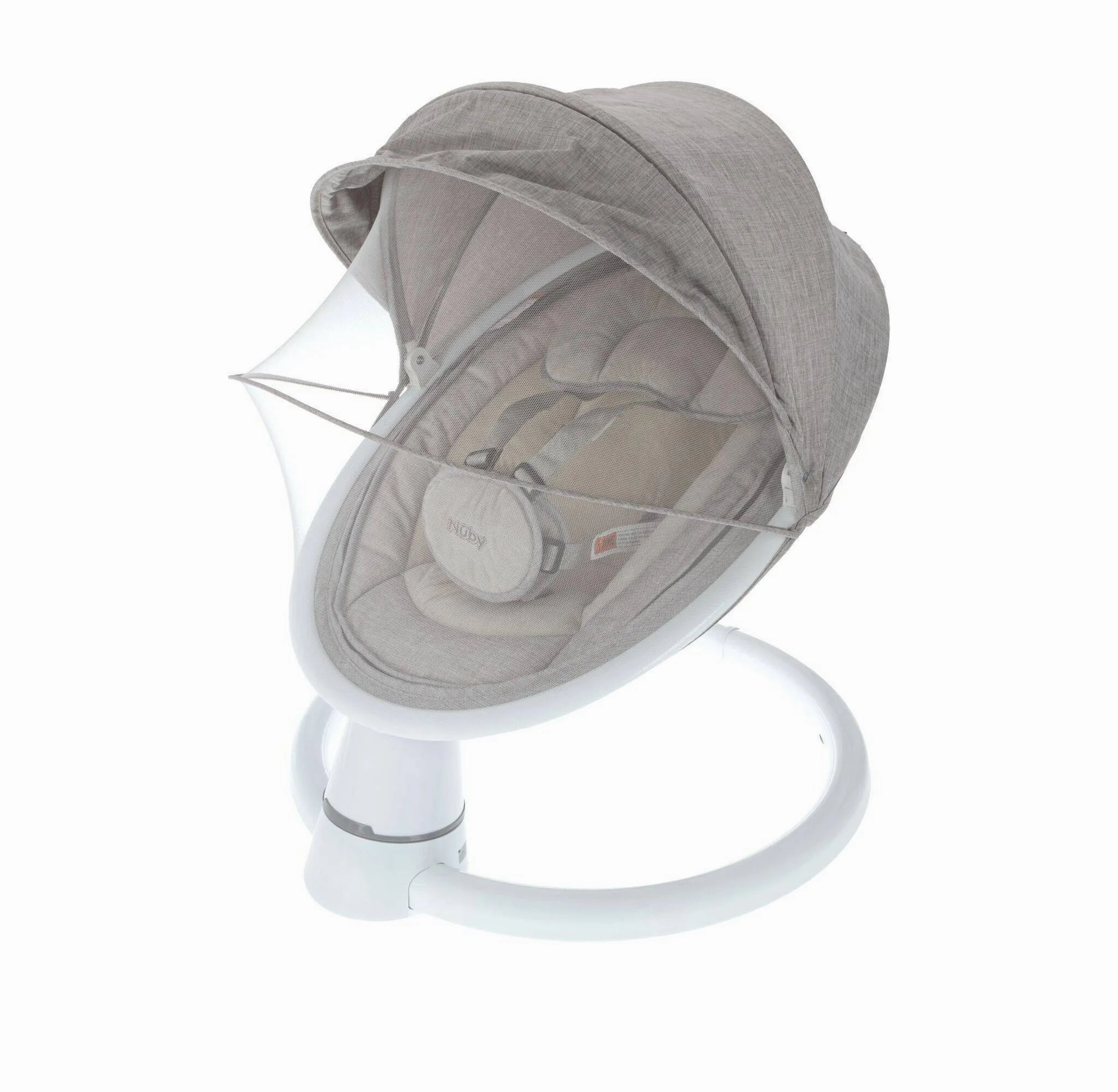 Auto Baby Swing with Mosquito Net and Canopy Pillow - Gray