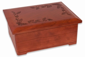 Autumn Leaves Wooden Companion Urn