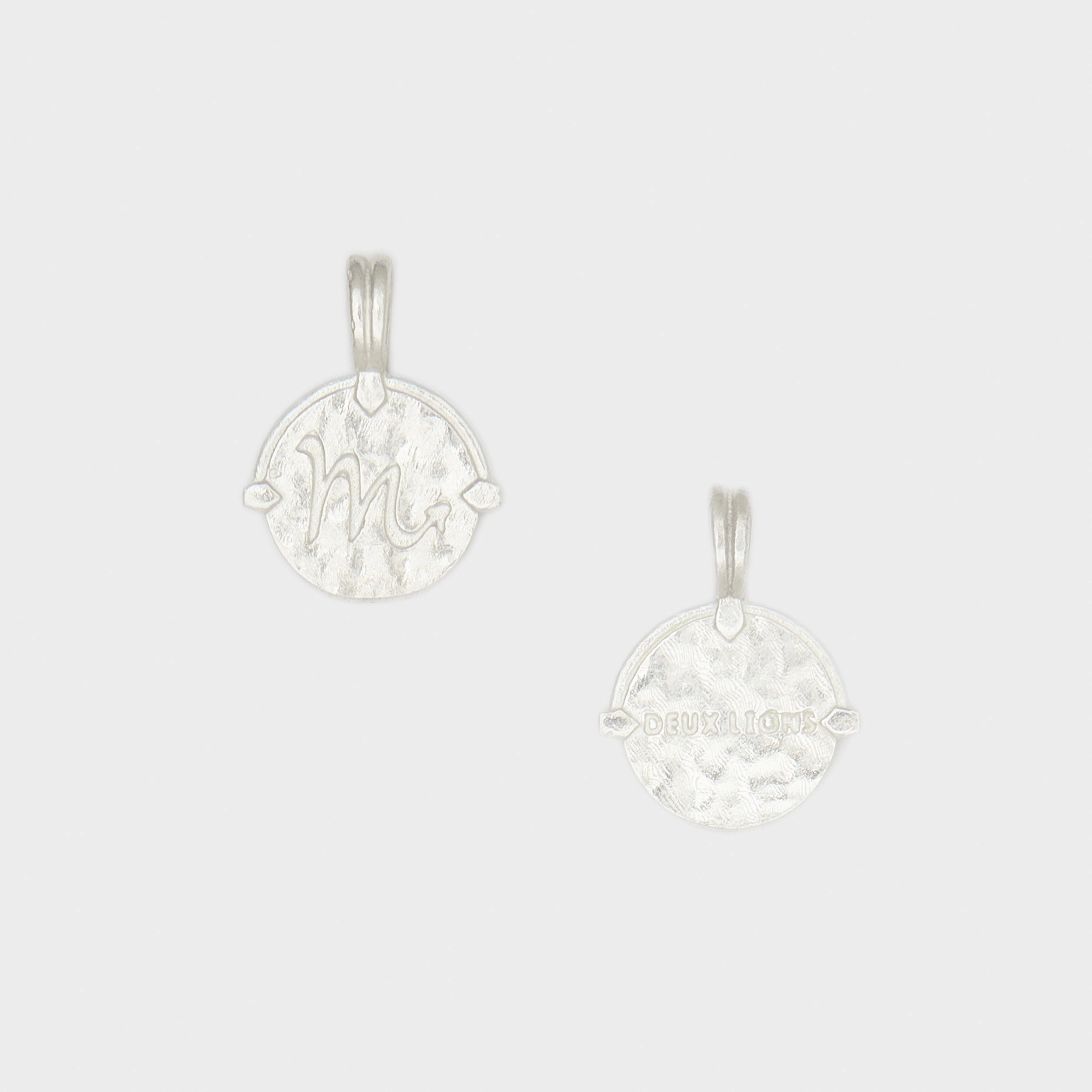 Baby Lion Tag and Zodiac Combo Necklace in Silver