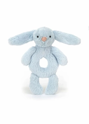 Bashful Blue Bunny Ring Rattle