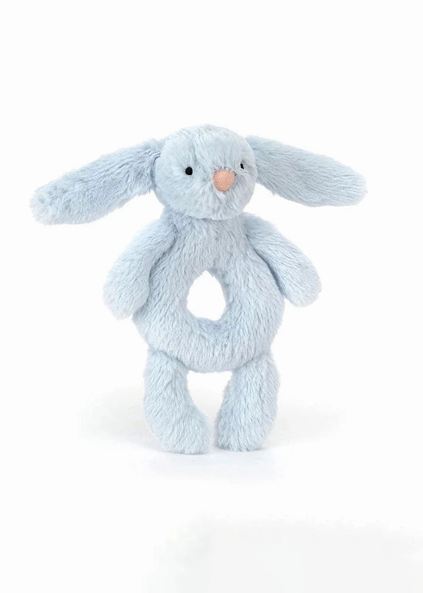 Bashful Blue Bunny Ring Rattle